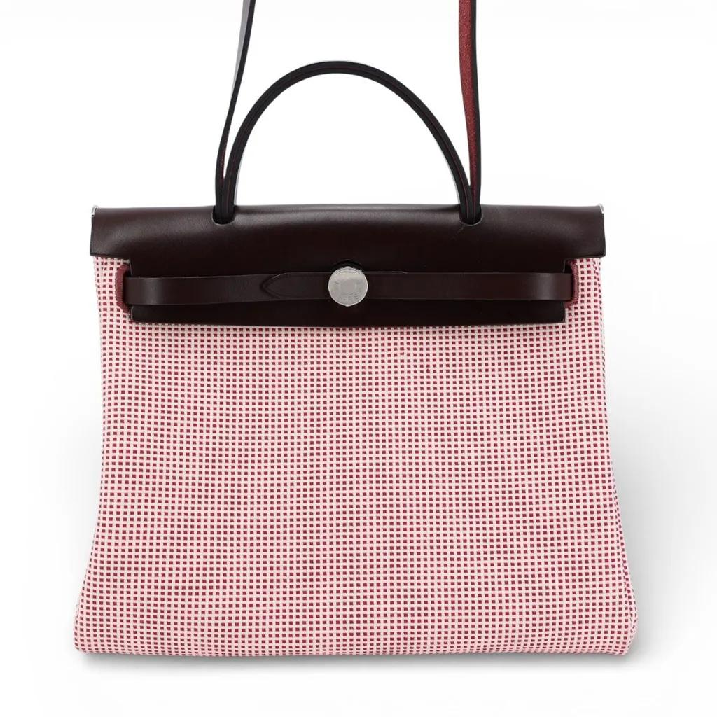 Herbag PM 31 0G 馬鞍紅 Rouge Sellier Ecru色 36 磚紅色 Brique P9 海葵紫 Anemone