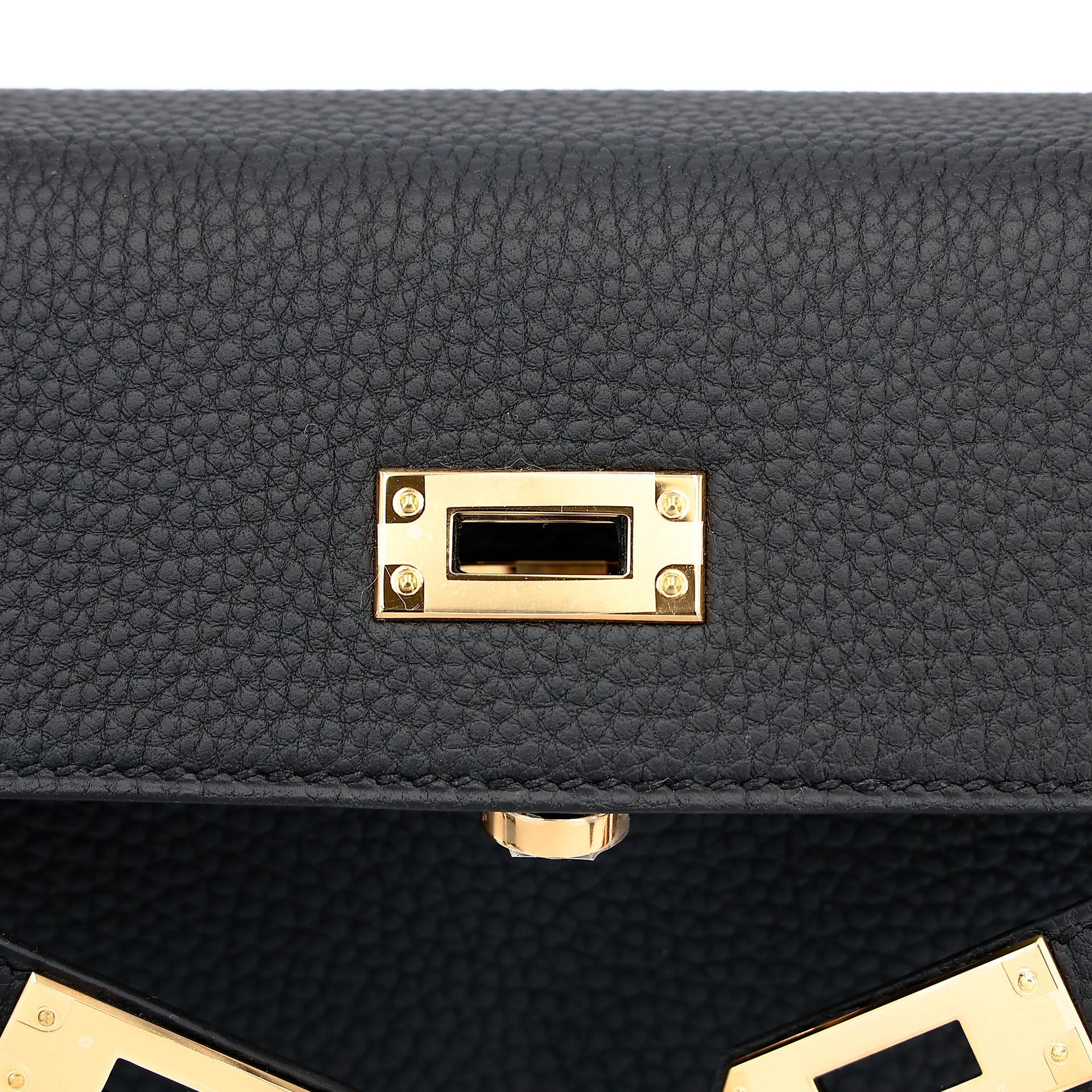 ランク N 新品 HERMÈS エルメス ケリー25 ブラック (89) トゴ ゴールド金具 K刻印 (2025) - 10