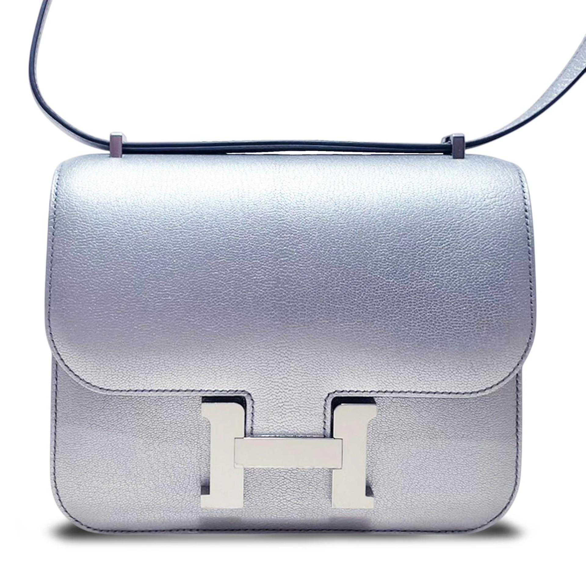 ランク N 新品 HERMÈS エルメス コンスタンス3 ミニ アルジャン (05) シェーブルシャムキラ シルバー金具 K刻印 (2025) - 1