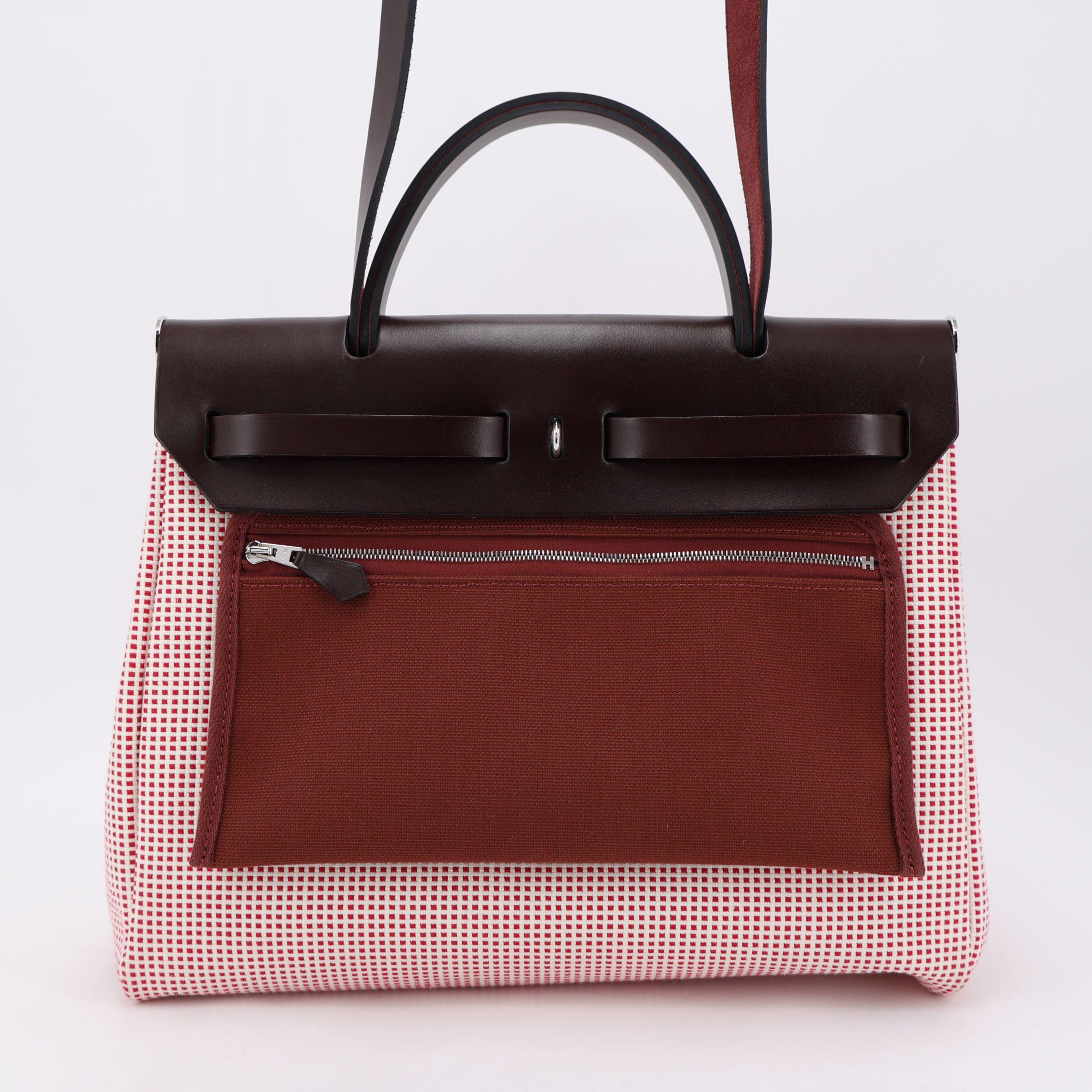 Herbag PM 31 0G 馬鞍紅 Rouge Sellier Ecru色 36 磚紅色 Brique P9 海葵紫 Anemone