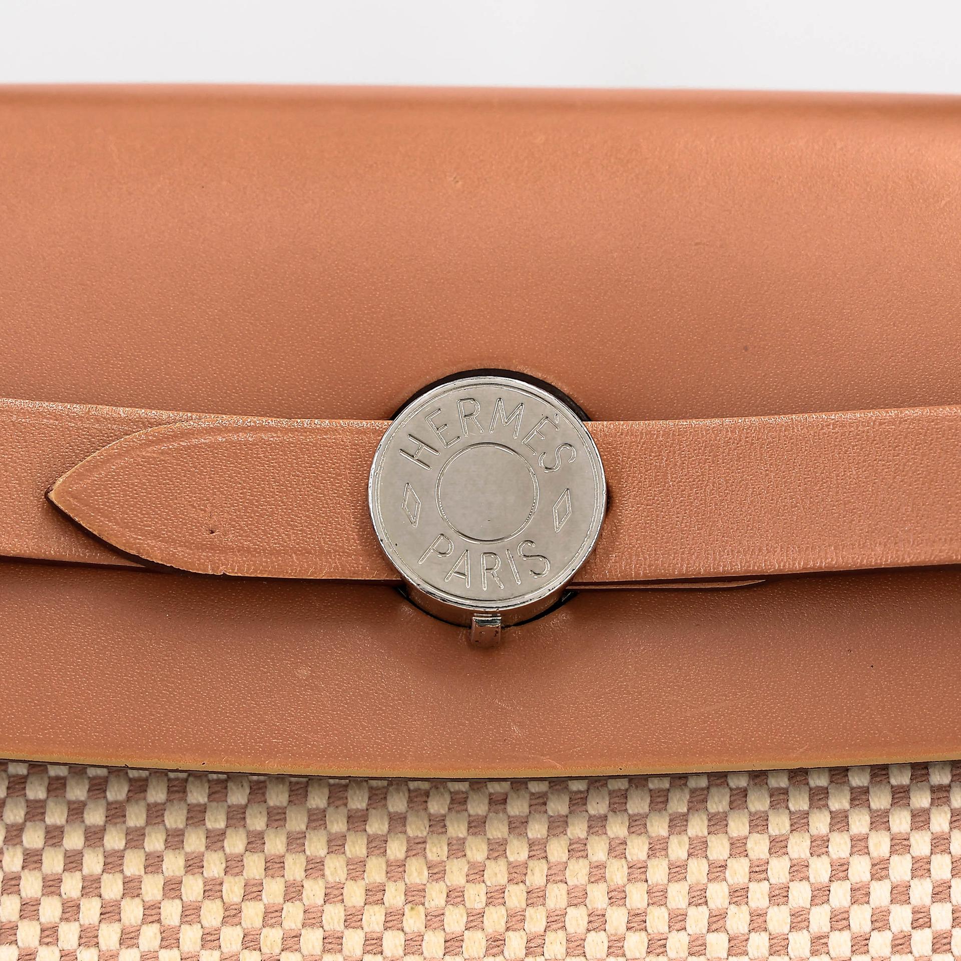 ランク A HERMÈS エルメス エールバッグジップ PM ナチュラルサブレ (21) ヴァッシュハンター トワルアッシュ シルバー金具 D刻印 (2019) - 17