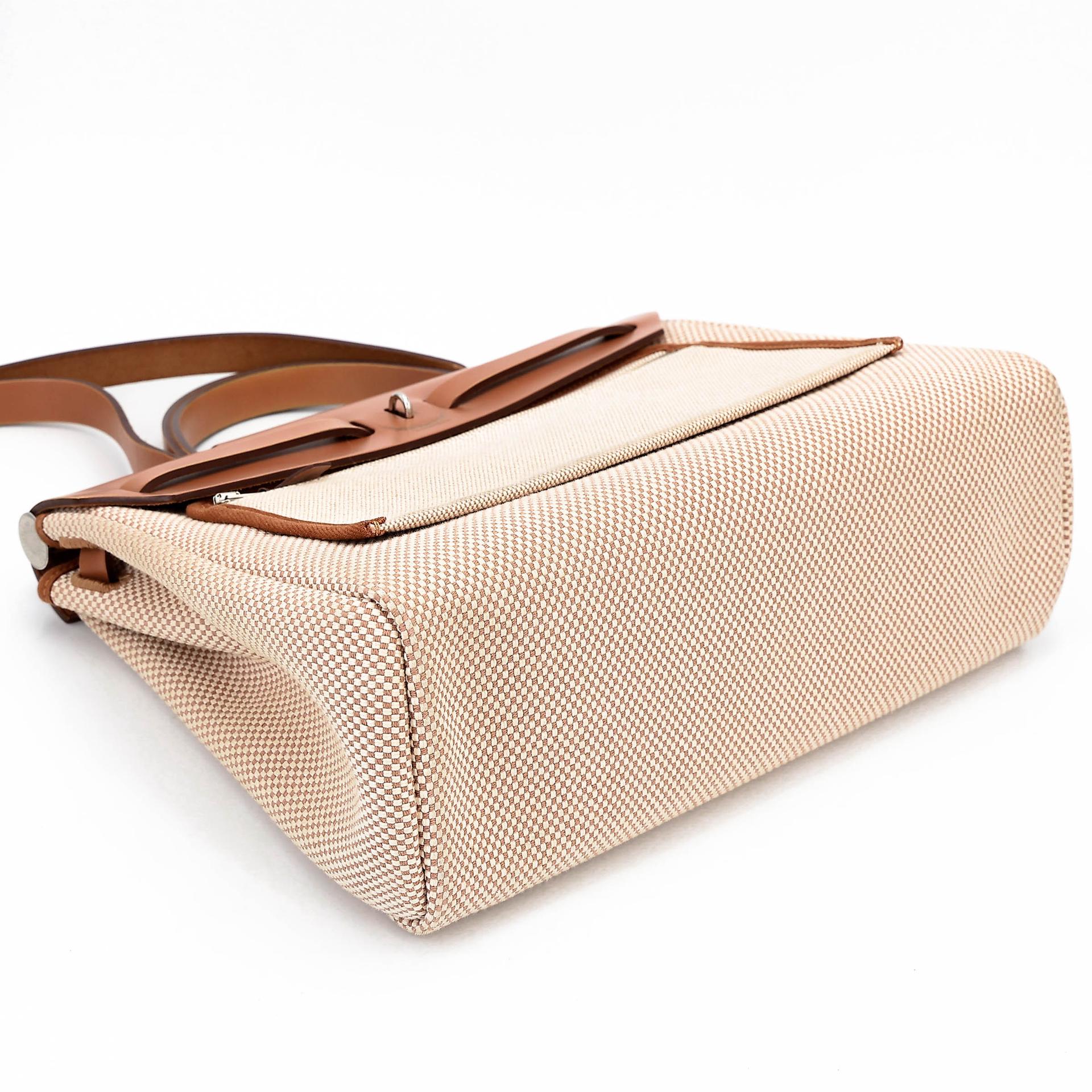 ランク A HERMÈS エルメス エールバッグジップ PM ナチュラルサブレ (21) ヴァッシュハンター トワルアッシュ シルバー金具 D刻印 (2019) - 9
