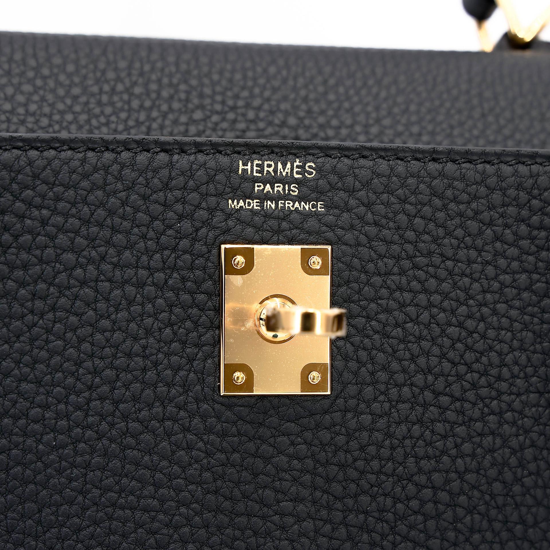 ランク N 新品 HERMÈS エルメス ケリー25 ブラック (89) トゴ ゴールド金具 K刻印 (2025) - 13
