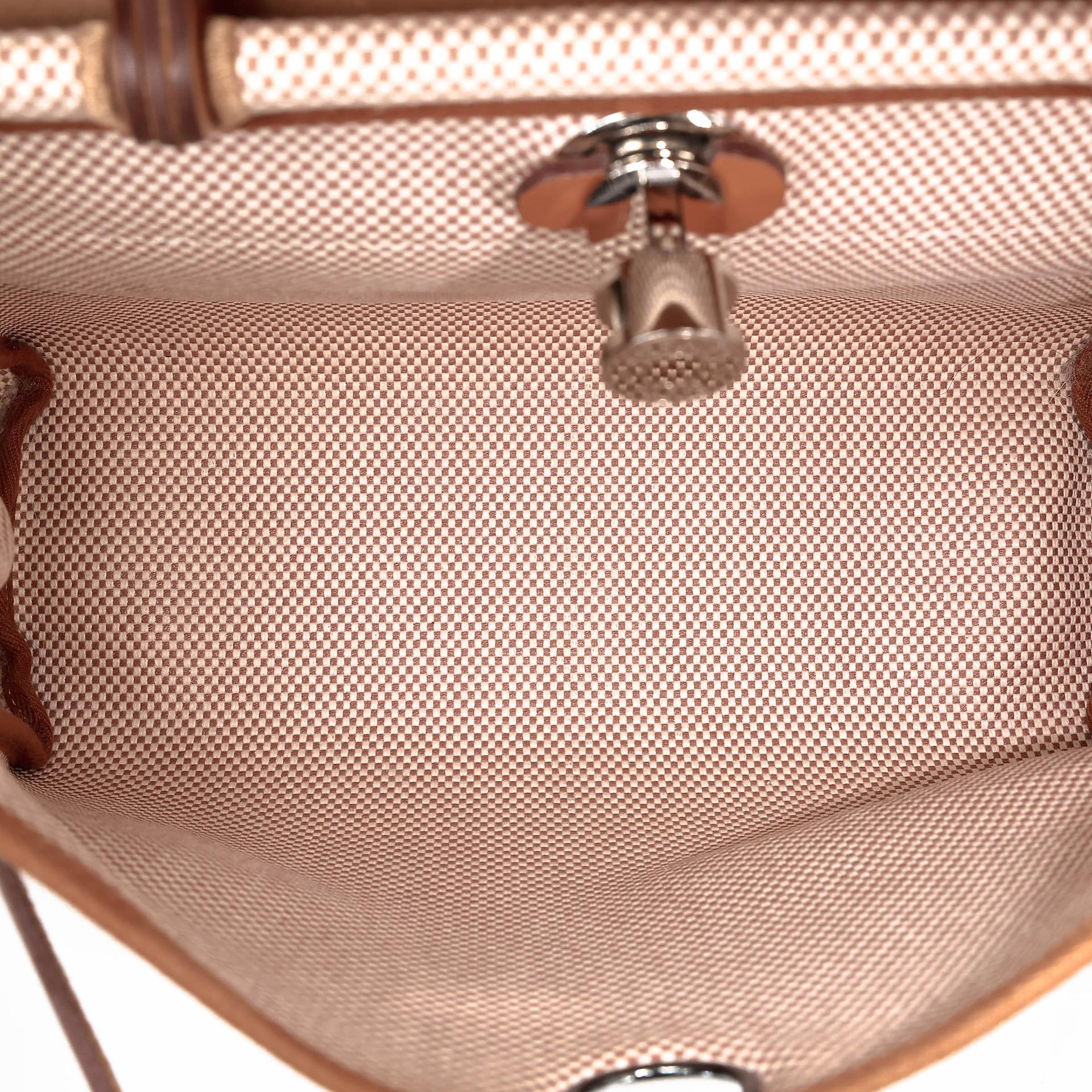 ランク A HERMÈS エルメス エールバッグジップ PM ナチュラルサブレ (21) ヴァッシュハンター トワルアッシュ シルバー金具 D刻印 (2019) - 29
