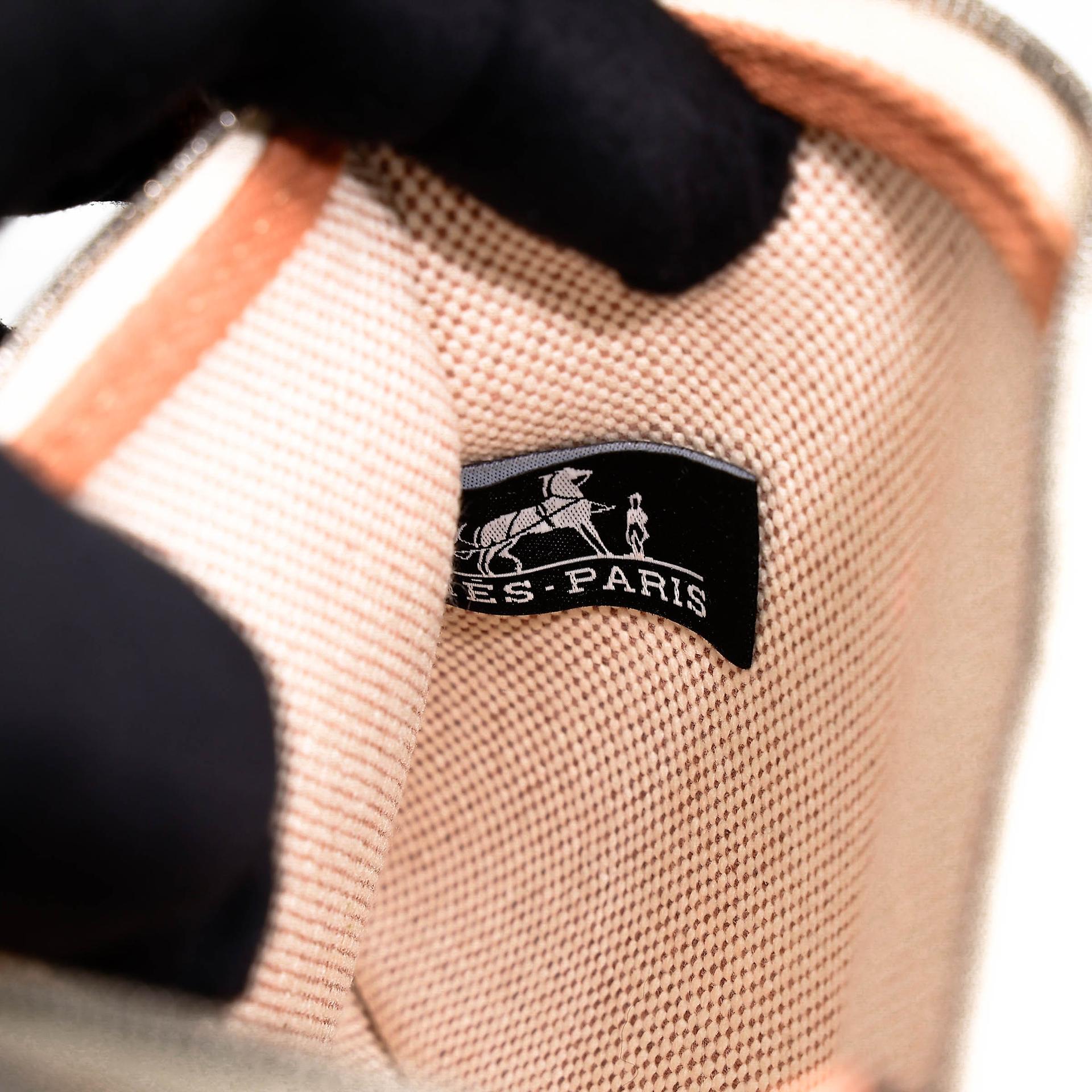 ランク A HERMÈS エルメス エールバッグジップ PM ナチュラルサブレ (21) ヴァッシュハンター トワルアッシュ シルバー金具 D刻印 (2019) - 35