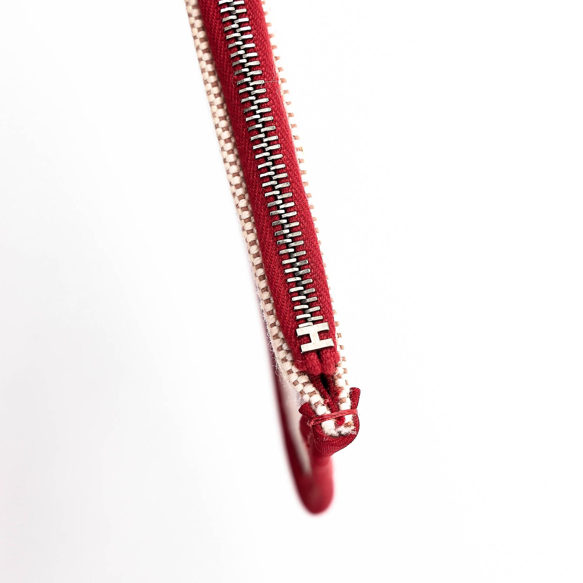 A美品 HERMÈS 愛馬仕 Herbag Zip 31 PM 5X 辣椒紅 Rouge Piment Vache Hunter皮 Toile Berline 帆布 銀扣 D刻 2019年 - 46