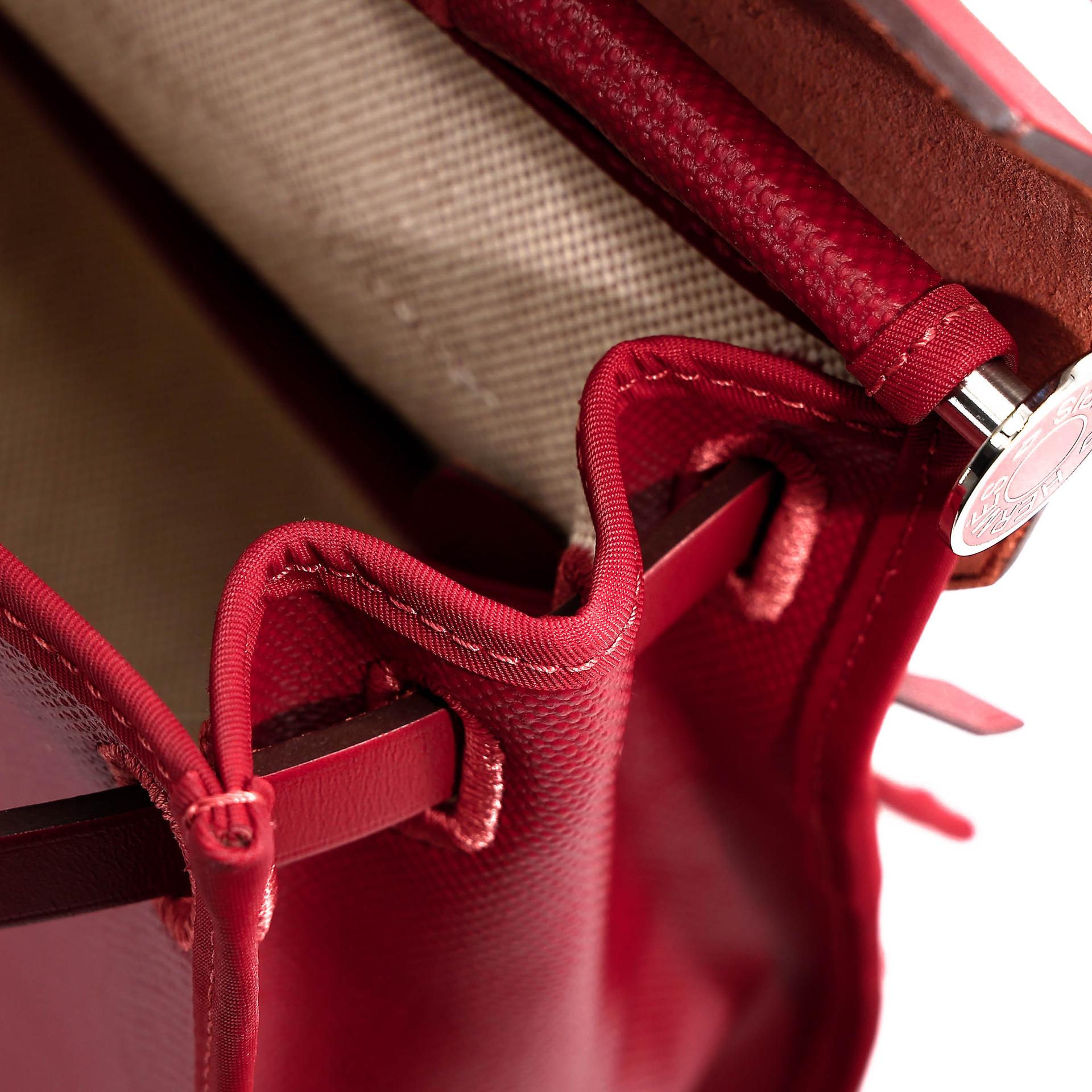 A美品 HERMÈS 愛馬仕 Herbag Zip 31 PM 5X 辣椒紅 Rouge Piment Vache Hunter皮 Toile Berline 帆布 銀扣 D刻 2019年 - 39