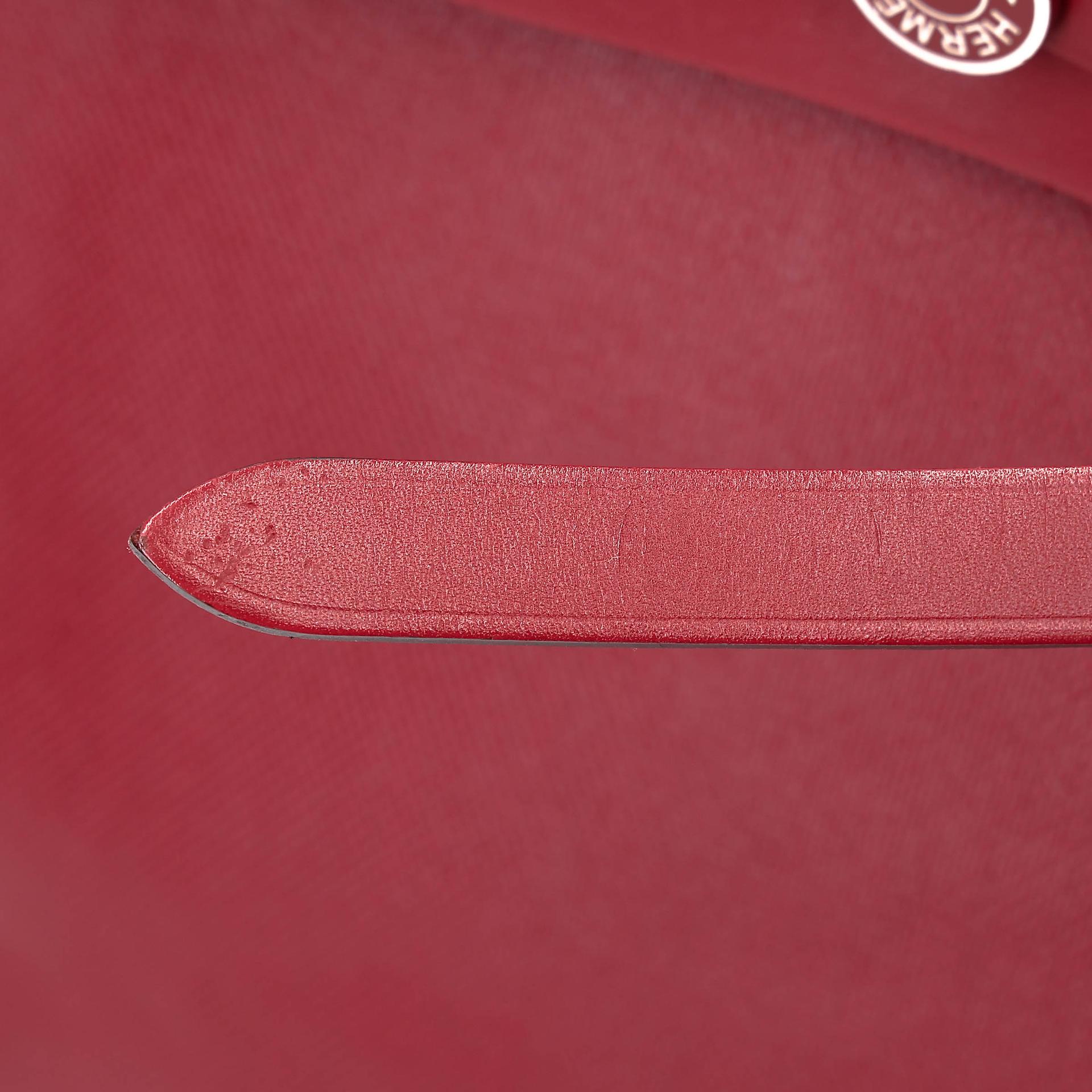 A美品 HERMÈS 愛馬仕 Herbag Zip 31 PM 5X 辣椒紅 Rouge Piment Vache Hunter皮 Toile Berline 帆布 銀扣 D刻 2019年 - 26