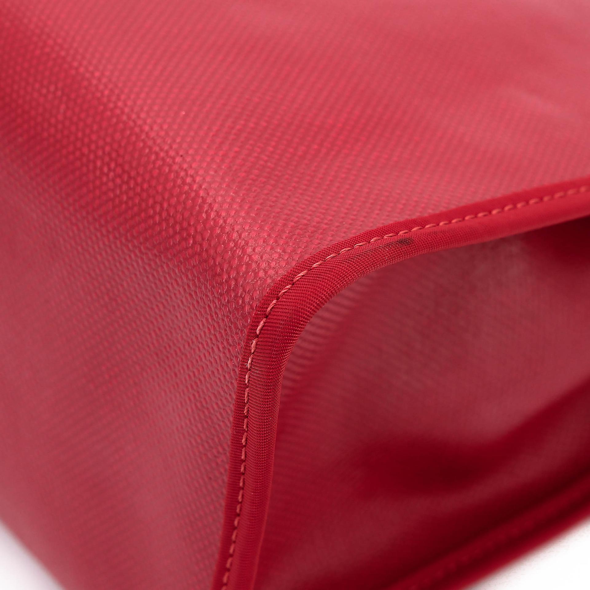A美品 HERMÈS 愛馬仕 Herbag Zip 31 PM 5X 辣椒紅 Rouge Piment Vache Hunter皮 Toile Berline 帆布 銀扣 D刻 2019年 - 9