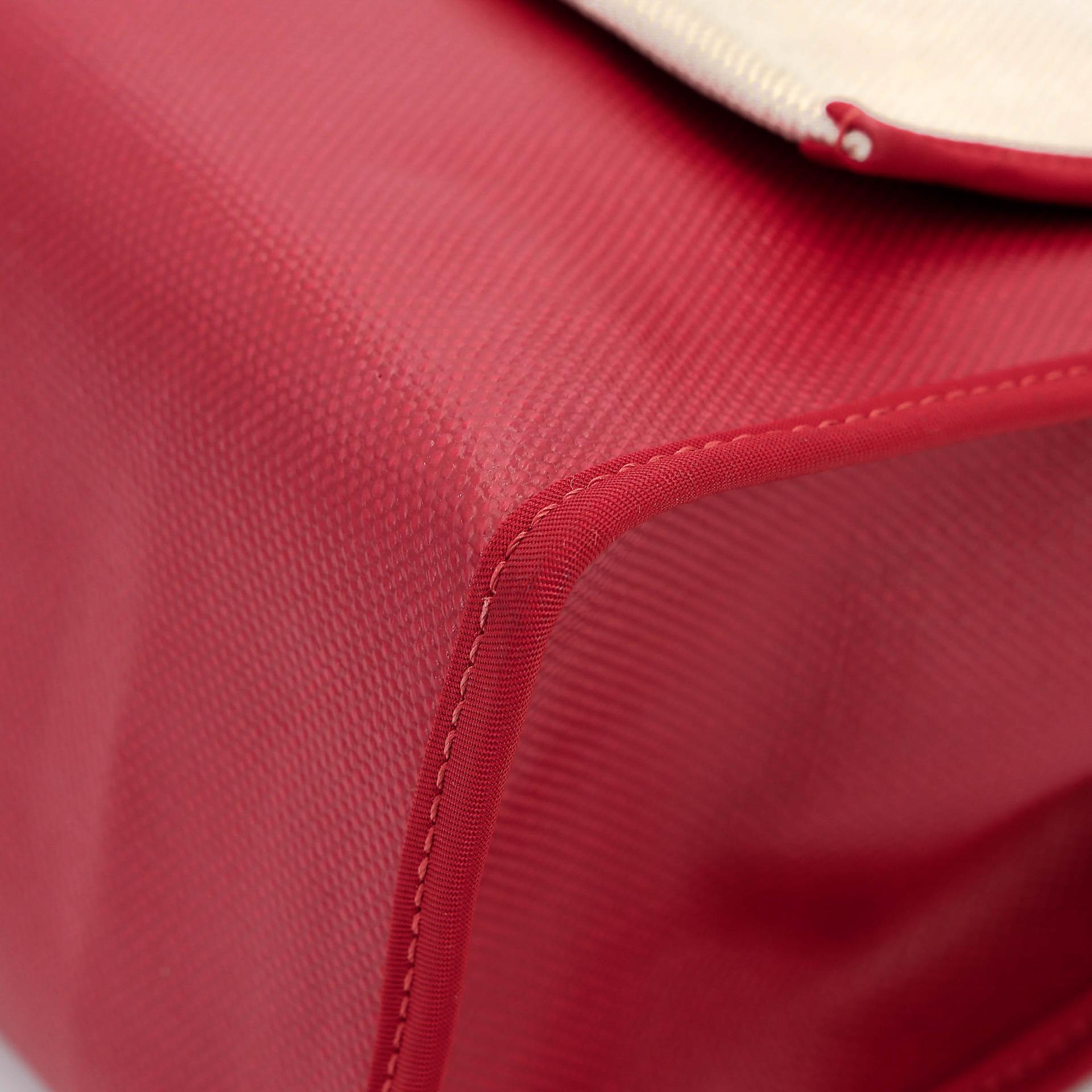 A美品 HERMÈS 愛馬仕 Herbag Zip 31 PM 5X 辣椒紅 Rouge Piment Vache Hunter皮 Toile Berline 帆布 銀扣 D刻 2019年 - 11