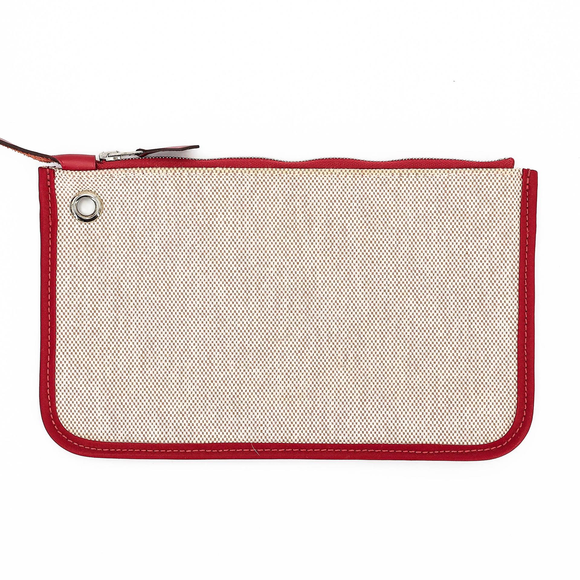 A美品 HERMÈS 愛馬仕 Herbag Zip 31 PM 5X 辣椒紅 Rouge Piment Vache Hunter皮 Toile Berline 帆布 銀扣 D刻 2019年 - 44