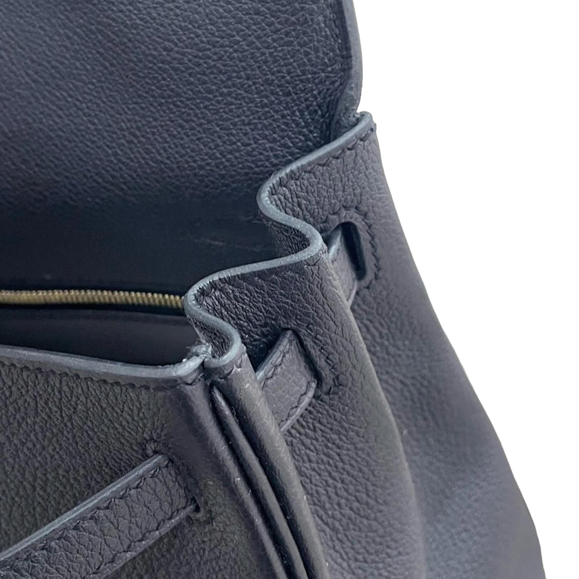 Unused ( Rank NS ) HERMÈS Kelly 25 Noir (89) Togo Brushed Gold hardware W (2024) - 11