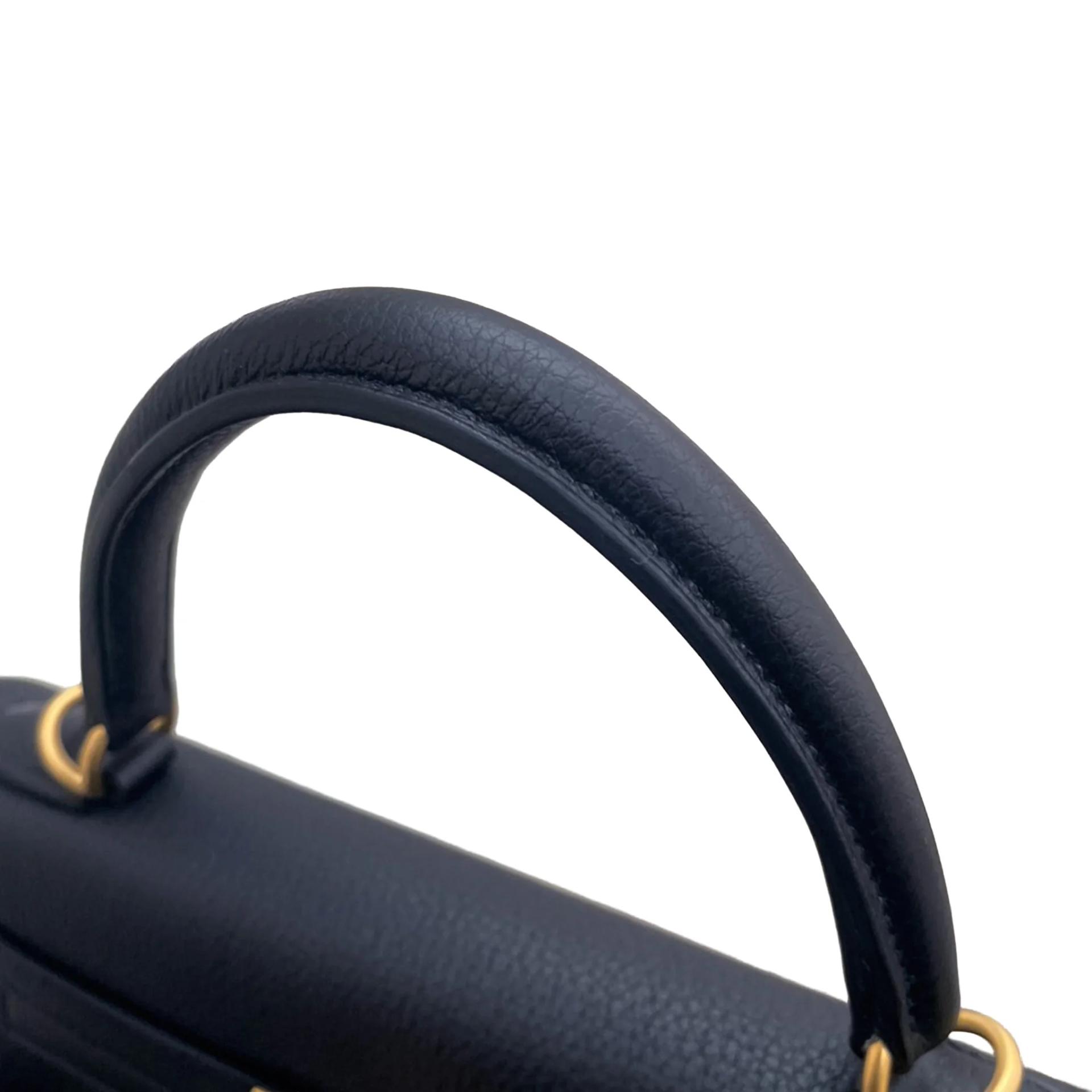 Unused ( Rank NS ) HERMÈS Kelly 25 Noir (89) Togo Brushed Gold hardware W (2024) - 3
