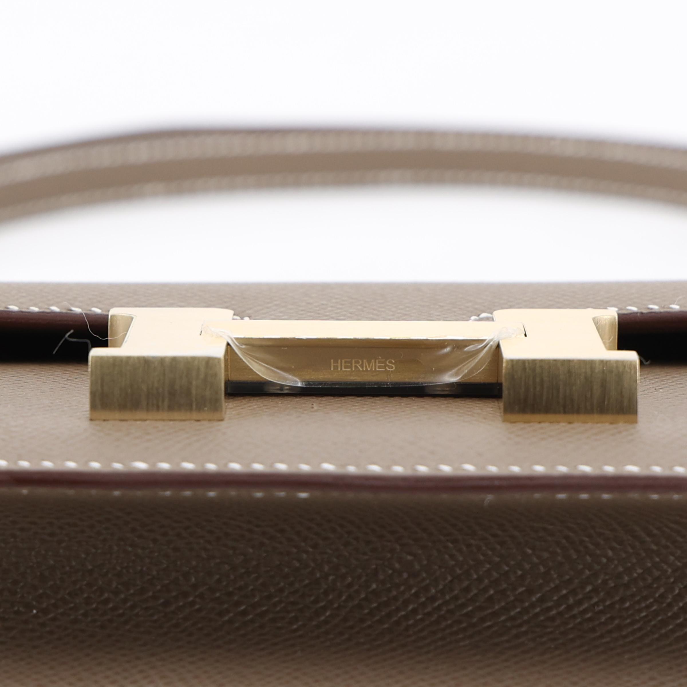 Brand New ( Rank N ) HERMÈS Constance Elan Etoupe (18) Epsom Brushed Gold hardware K (2025) - 9