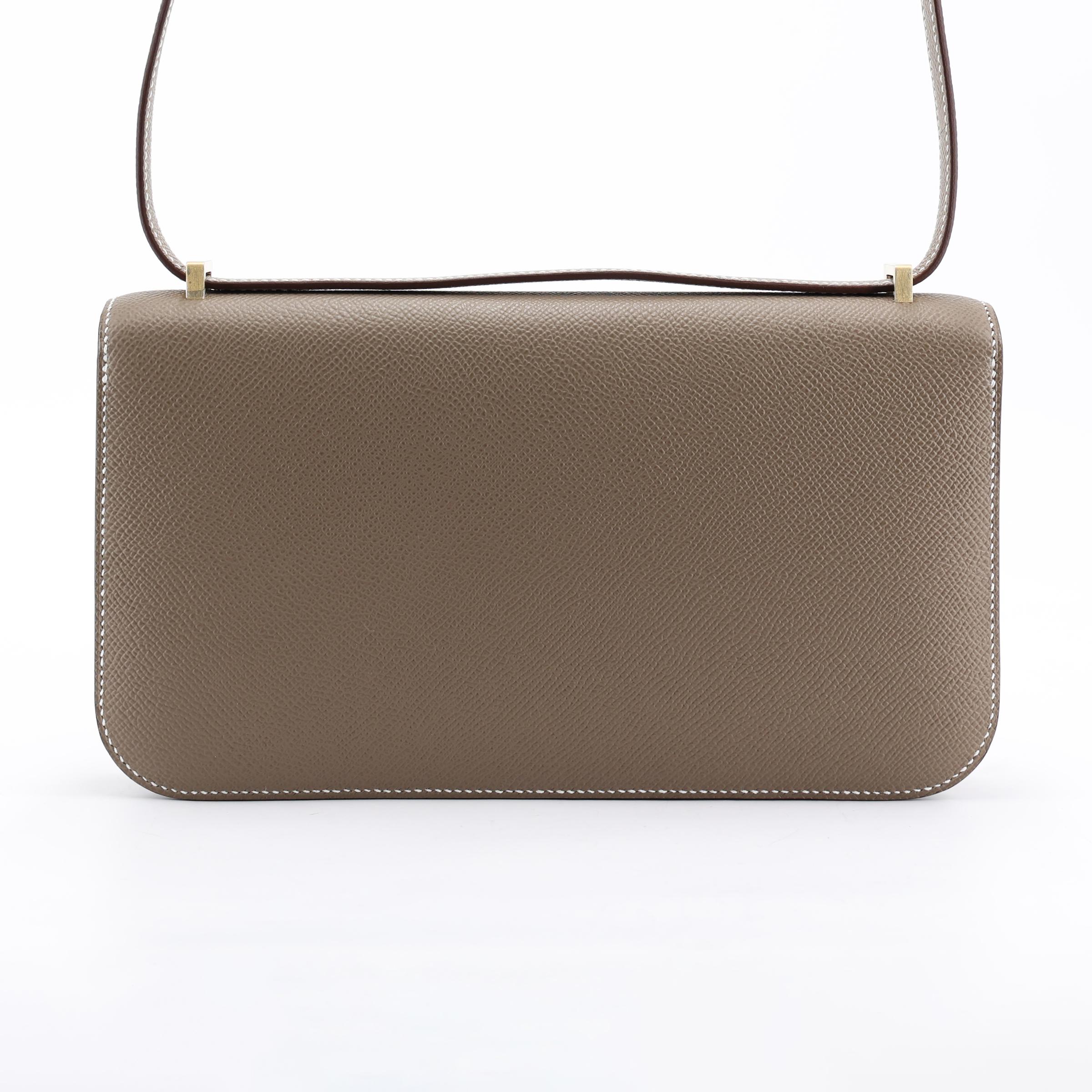 Brand New ( Rank N ) HERMÈS Constance Elan Etoupe (18) Epsom Brushed Gold hardware K (2025) - 2