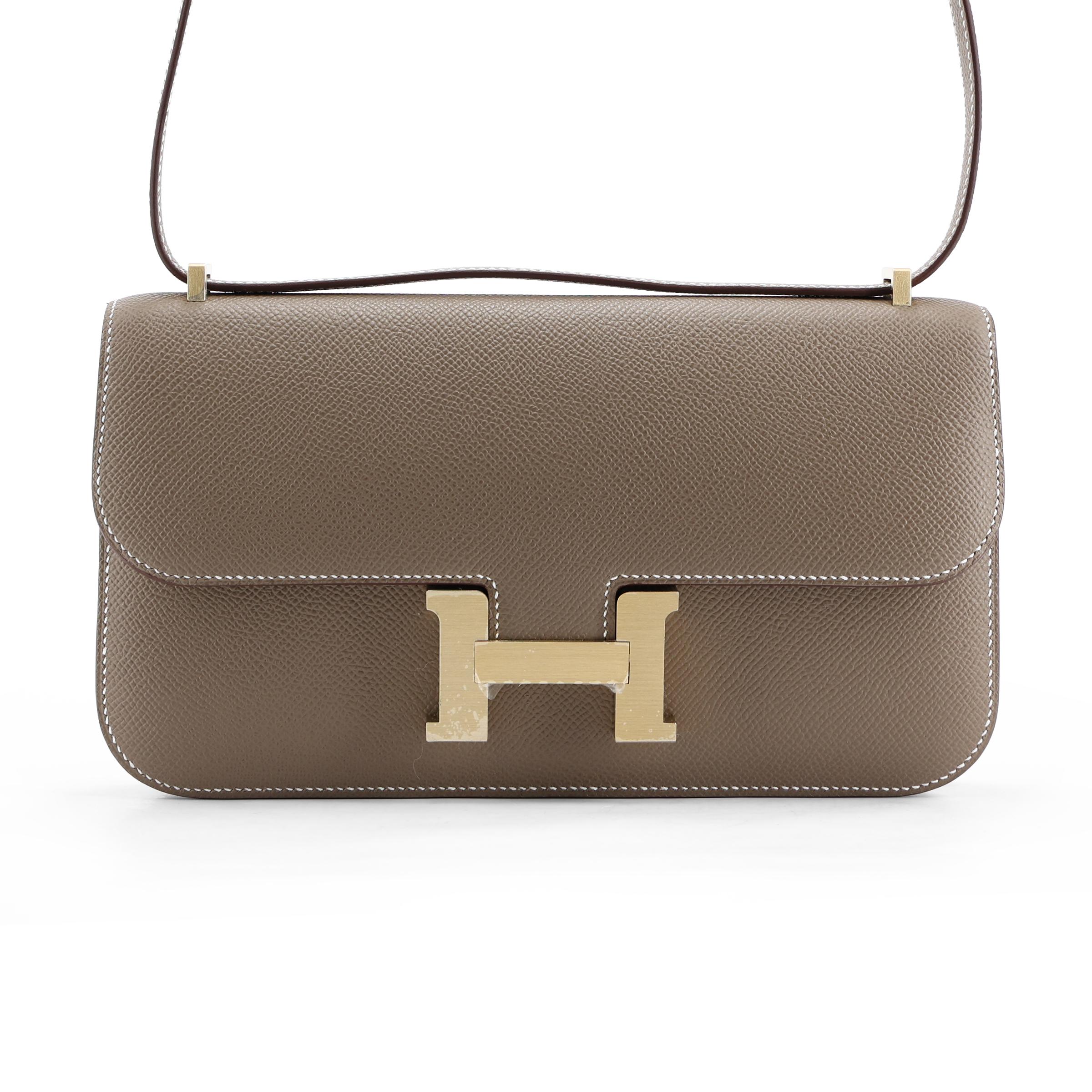 Brand New ( Rank N ) HERMÈS Constance Elan Etoupe (18) Epsom Brushed Gold hardware K (2025) - 1