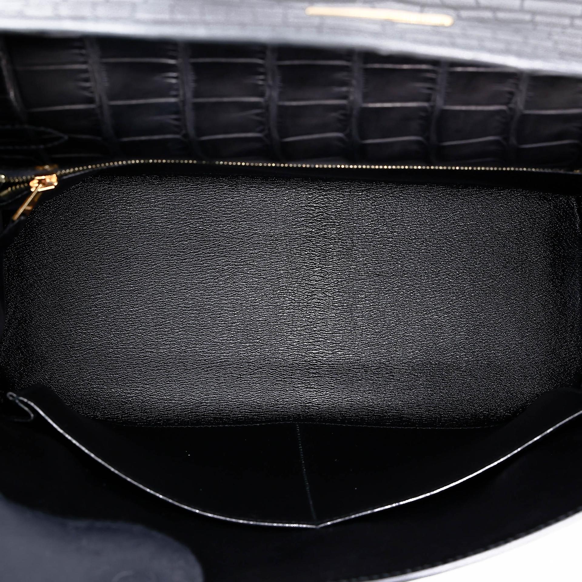 ランク NS 未使用品 HERMÈS エルメス ケリー32 ブラック (89) クロコダイル アリゲーター マット ゴールド金具 X刻印 (2016) - 22