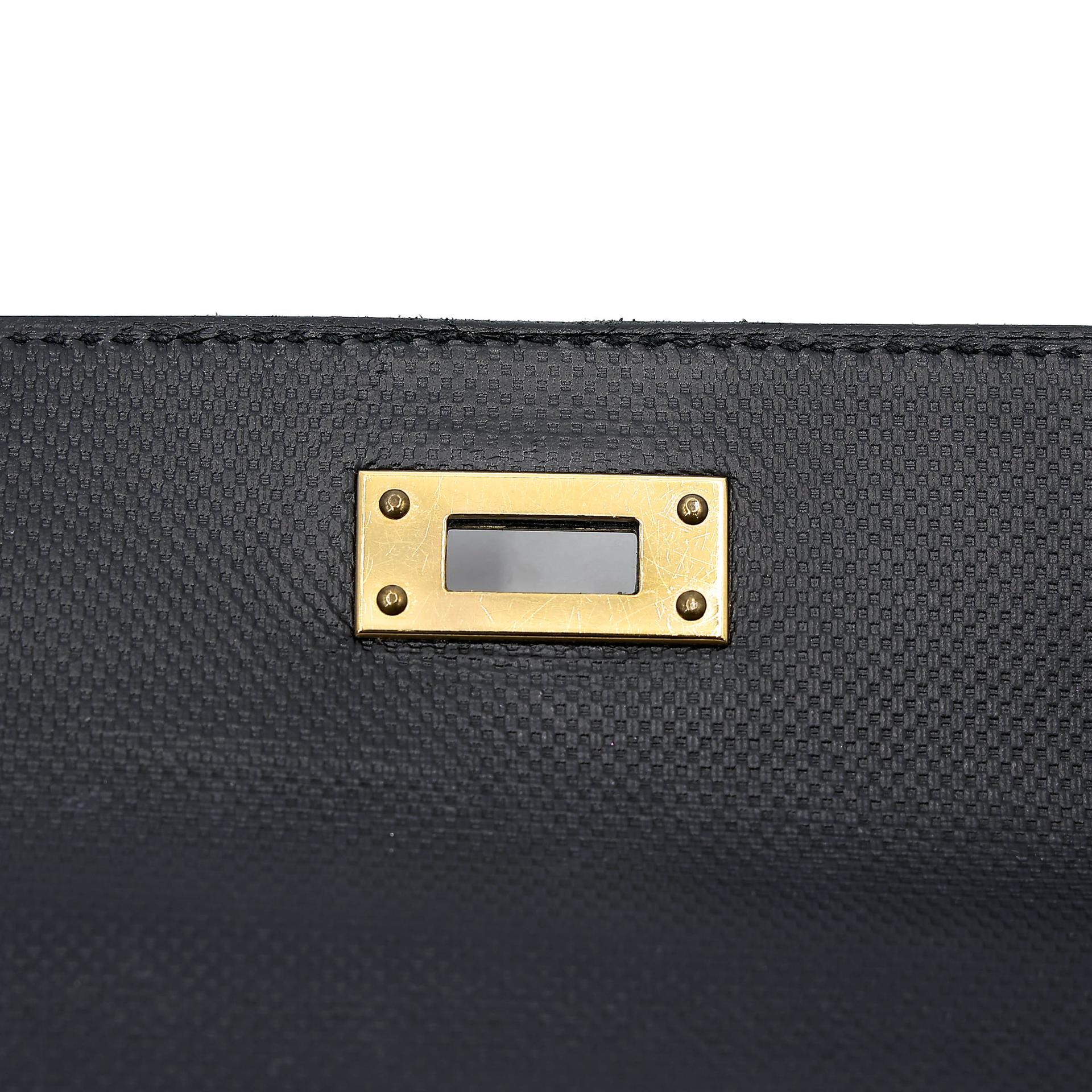 A美品 HERMÈS 愛馬仕 Kelly Cut 89 黑色 Noir (Black) Grain d`H皮 Swift牛皮 香檳金扣 □Q刻 2013年 - 24