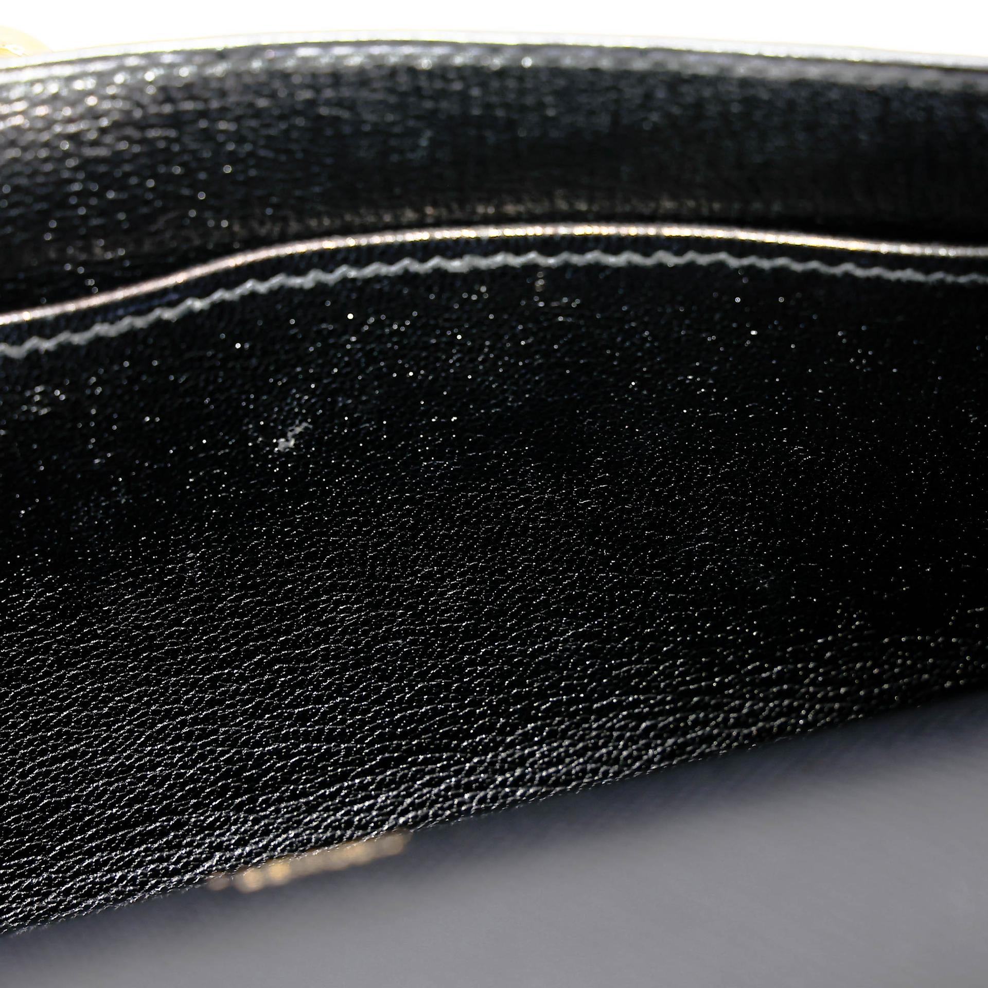 A美品 HERMÈS 愛馬仕 Kelly Cut 89 黑色 Noir (Black) Grain d`H皮 Swift牛皮 香檳金扣 □Q刻 2013年 - 30