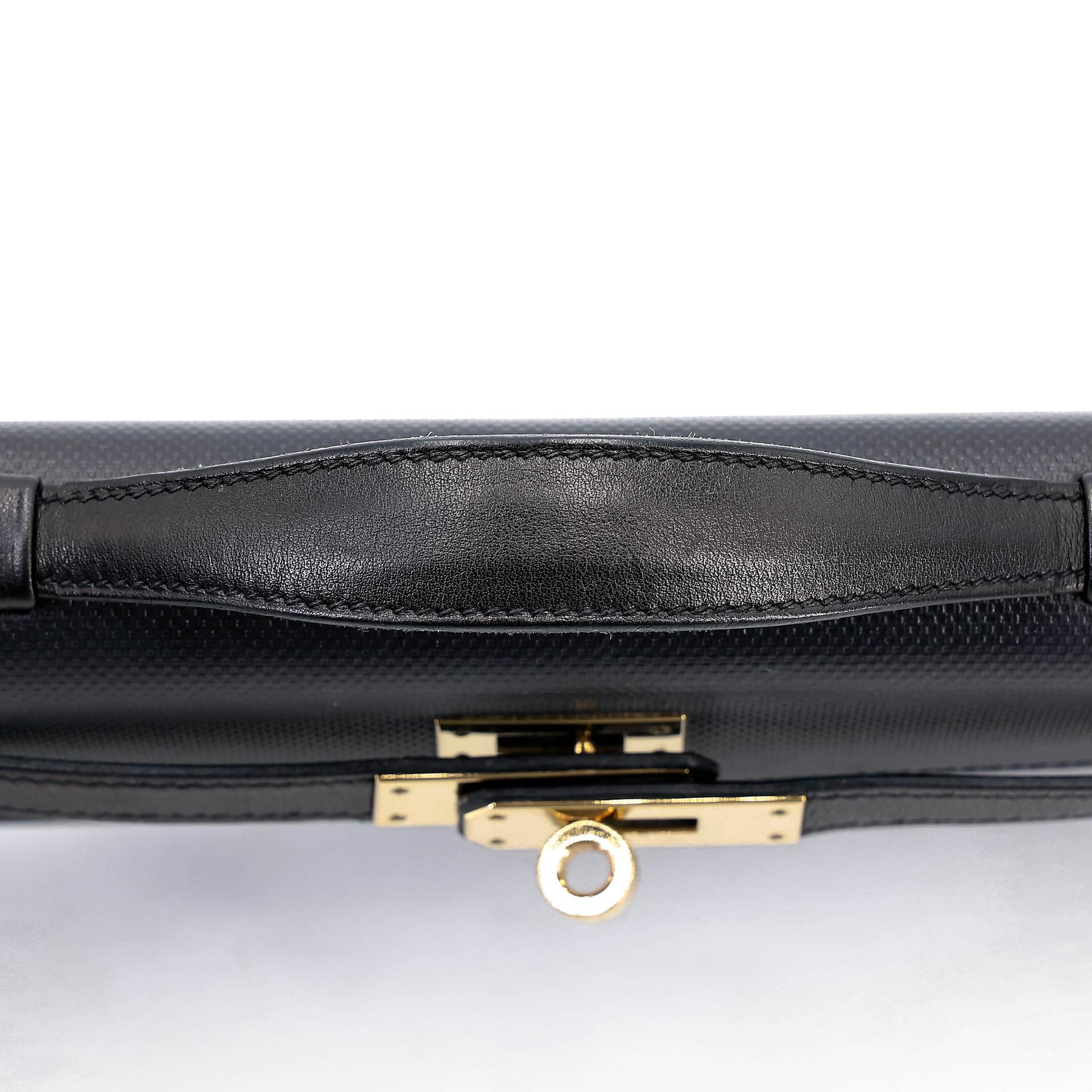 A美品 HERMÈS 愛馬仕 Kelly Cut 89 黑色 Noir (Black) Grain d`H皮 Swift牛皮 香檳金扣 □Q刻 2013年 - 5