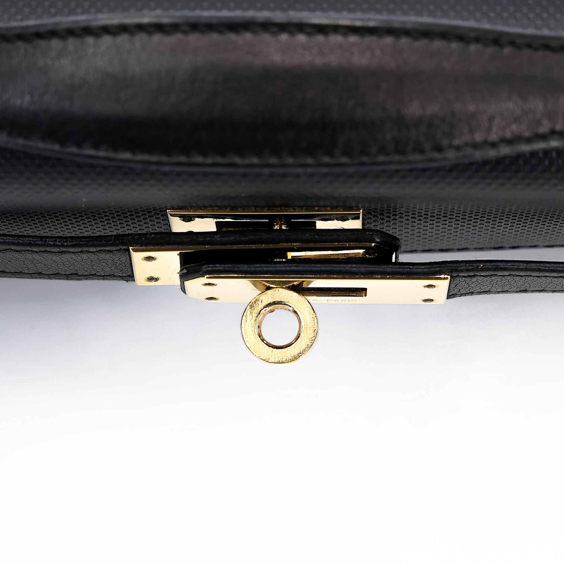 A美品 HERMÈS 愛馬仕 Kelly Cut 89 黑色 Noir (Black) Grain d`H皮 Swift牛皮 香檳金扣 □Q刻 2013年 - 22