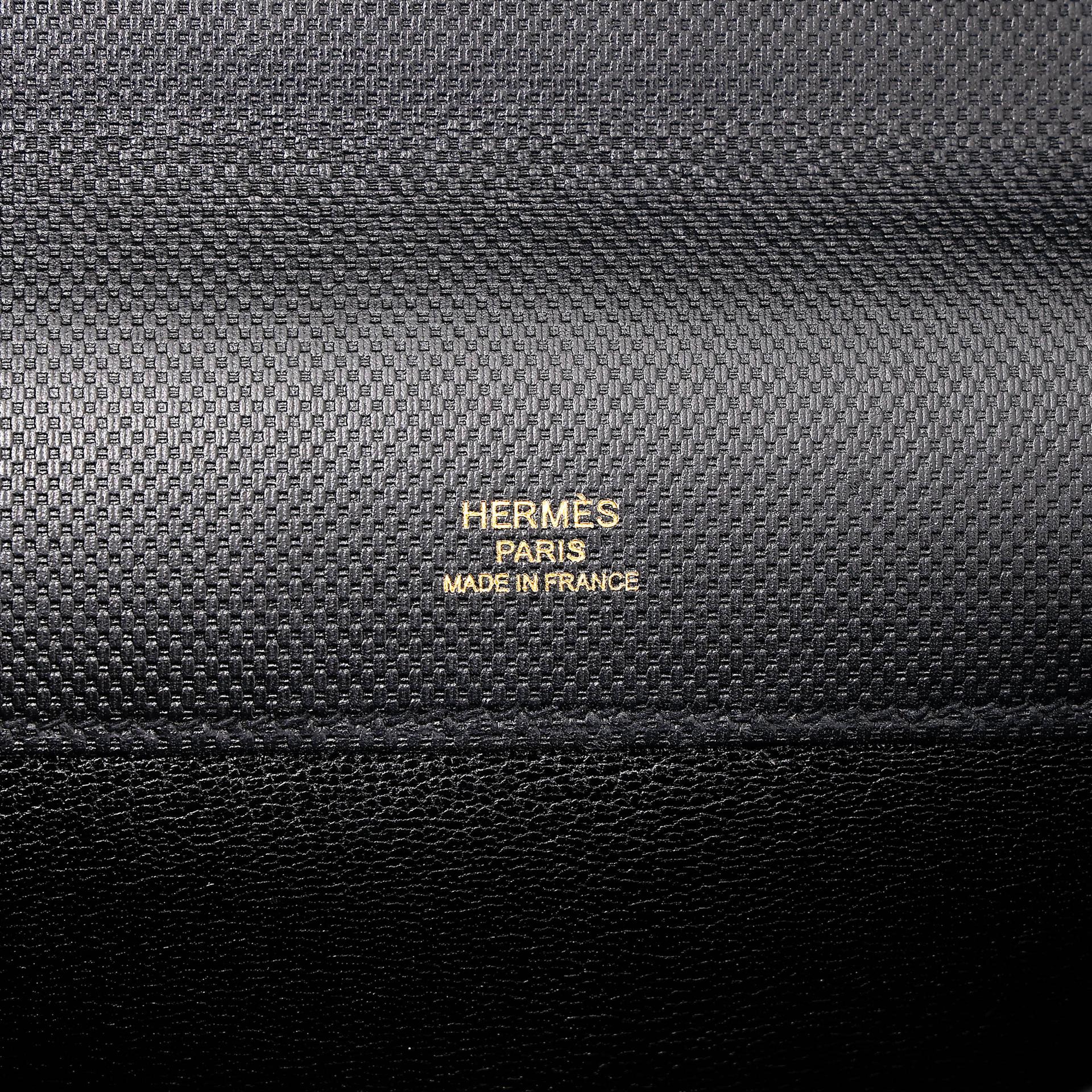 A美品 HERMÈS 愛馬仕 Kelly Cut 89 黑色 Noir (Black) Grain d`H皮 Swift牛皮 香檳金扣 □Q刻 2013年 - 27