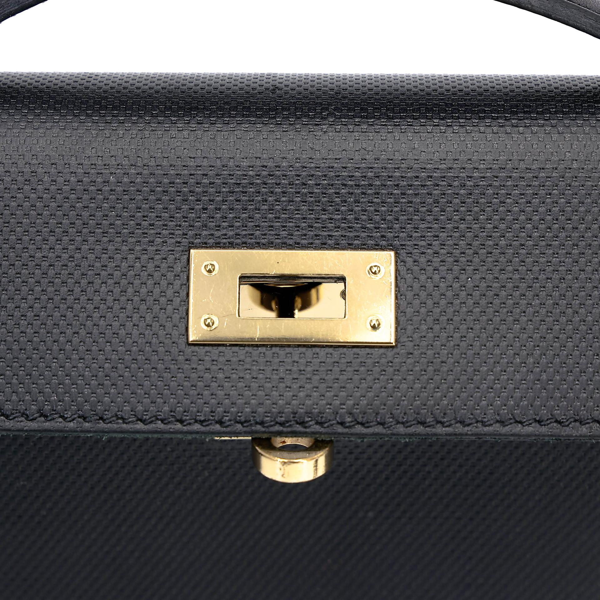 A美品 HERMÈS 愛馬仕 Kelly Cut 89 黑色 Noir (Black) Grain d`H皮 Swift牛皮 香檳金扣 □Q刻 2013年 - 23