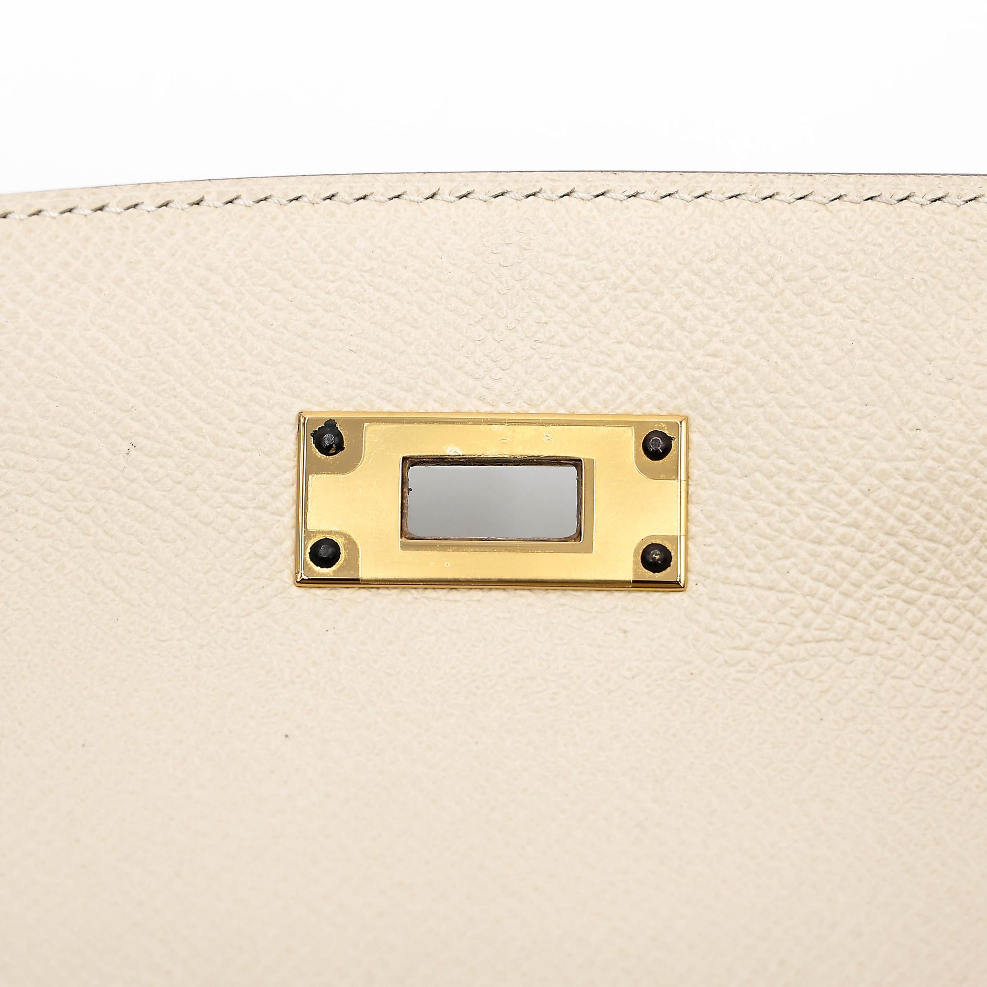 ランク SA HERMÈS エルメス ケリー28 セリエ クレ (10) エプソン ゴールド金具 Y刻印 (2020) - 15