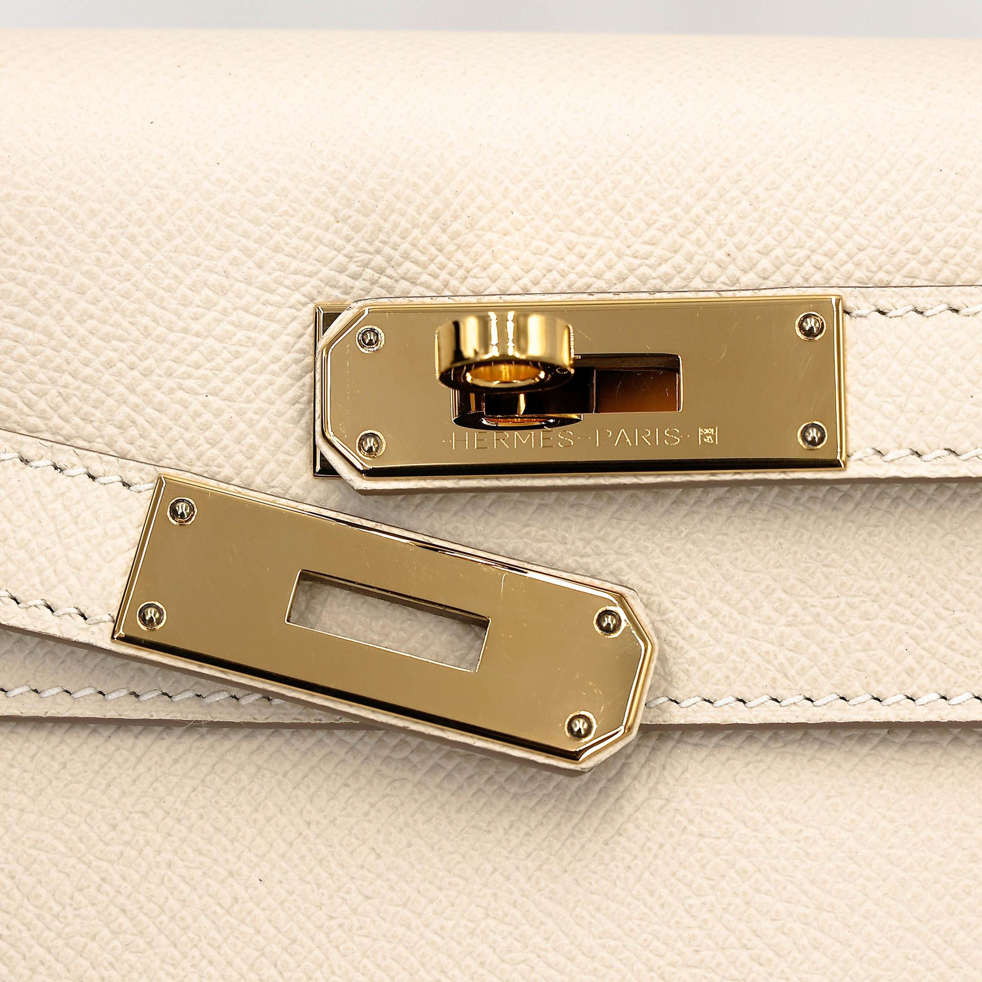ランク SA HERMÈS エルメス ケリー28 セリエ クレ (10) エプソン ゴールド金具 Y刻印 (2020) - 12