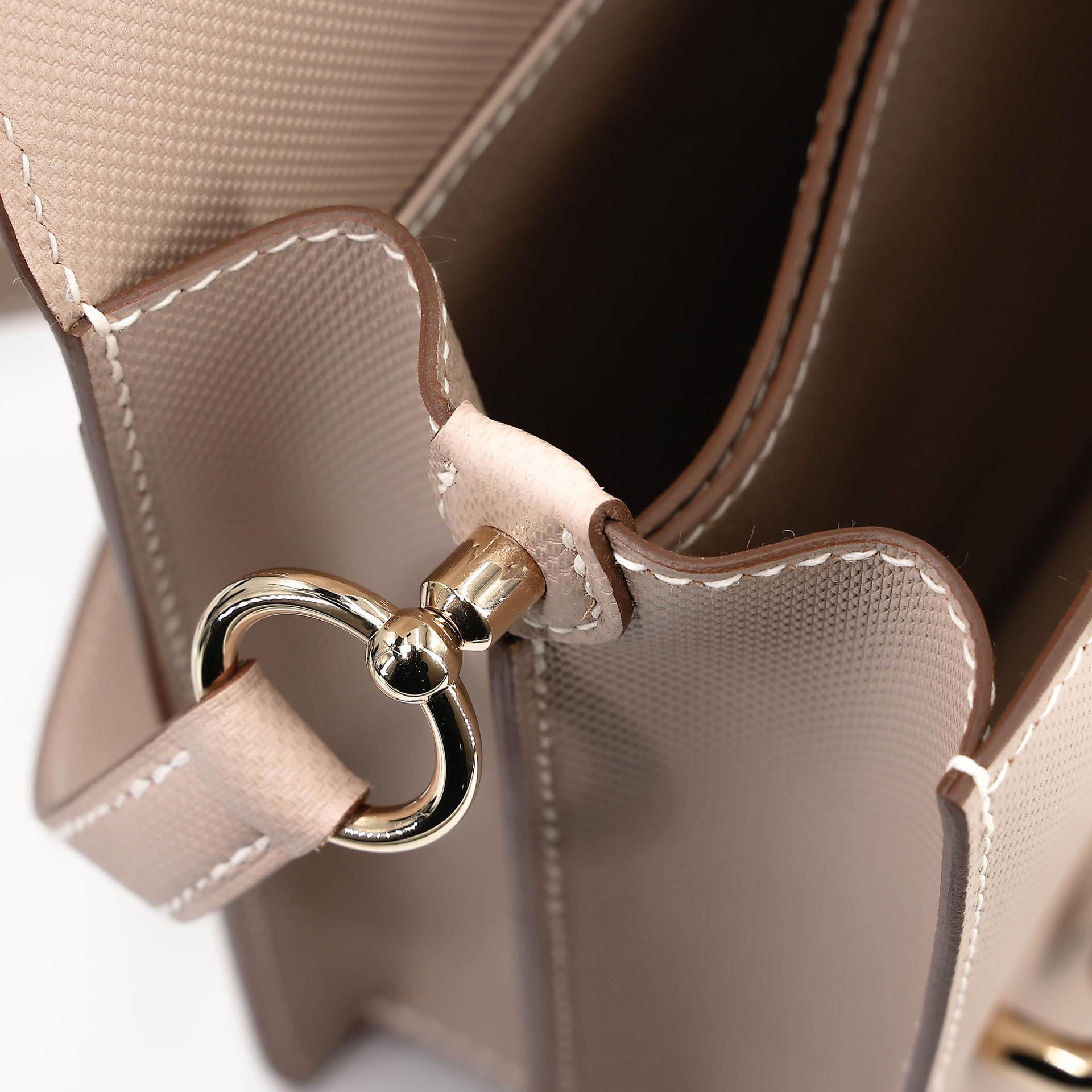 Unused ( Rank NS ) HERMÈS Roulis 23 Argile (1F) Grain d`H Permabrass hardware Square Q (2013) - 15