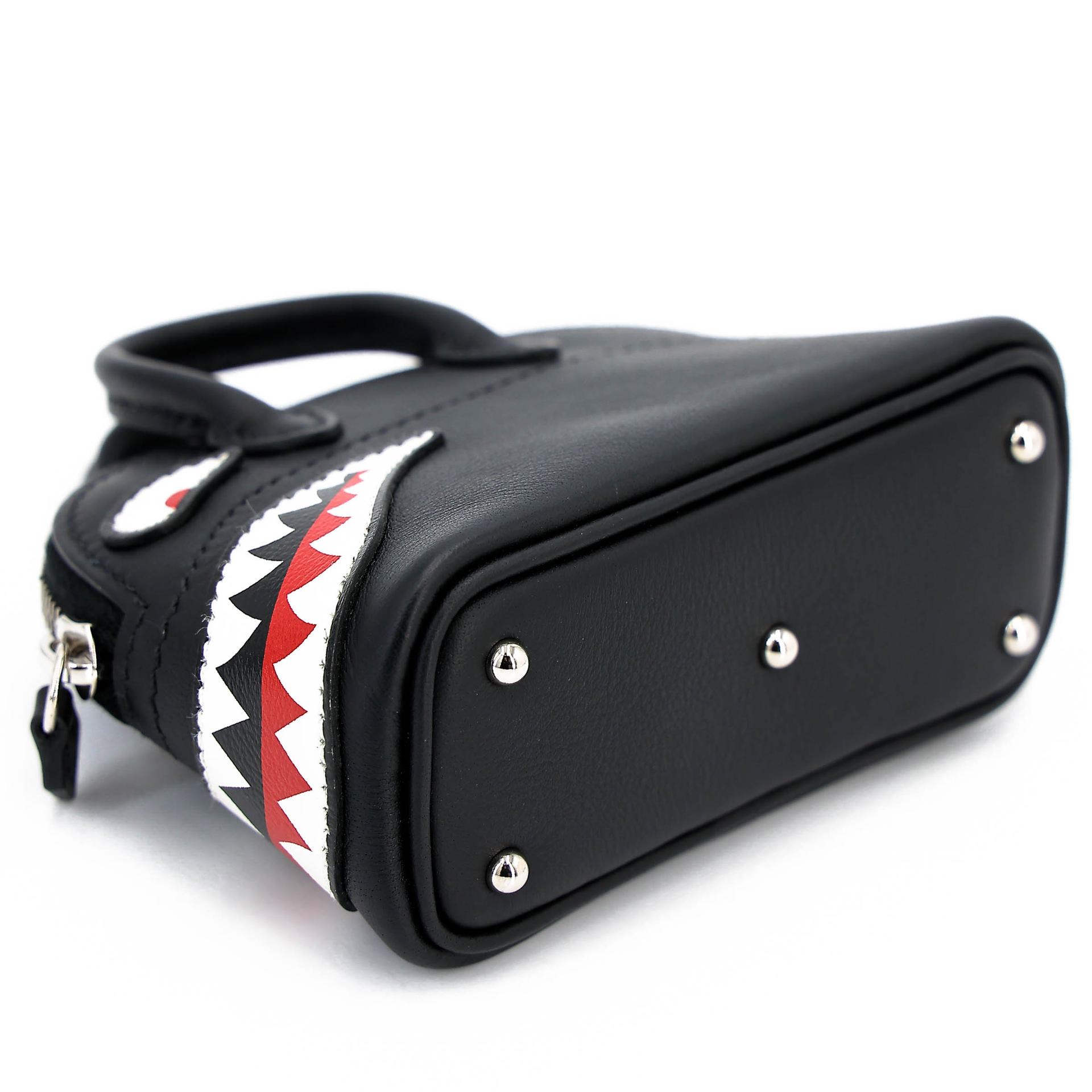 Brand New ( Rank N ) HERMÈS Bolide Shark charm Noir (89) Swift Palladium hardware W (2024) - 7