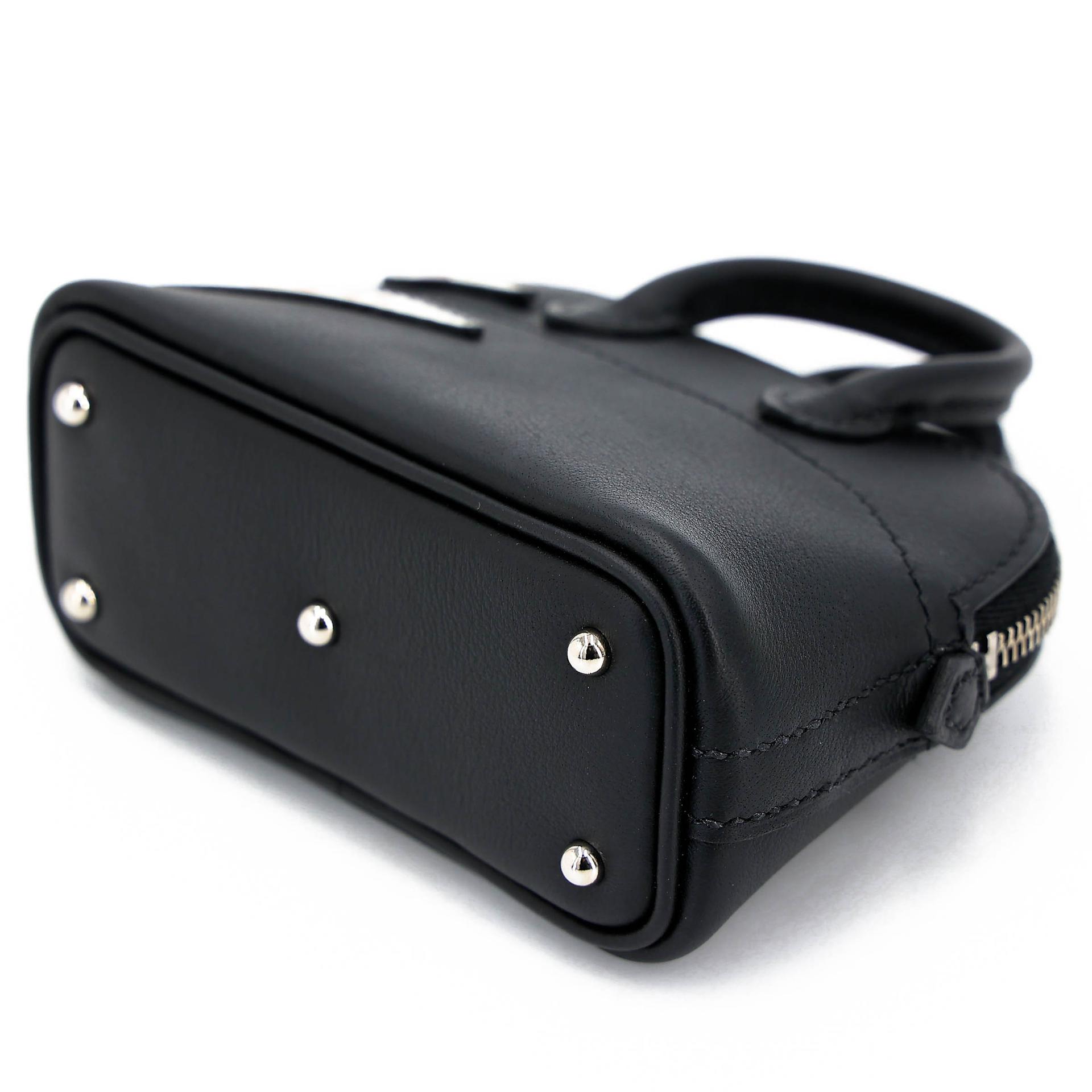 Brand New ( Rank N ) HERMÈS Bolide Shark charm Noir (89) Swift Palladium hardware W (2024) - 6