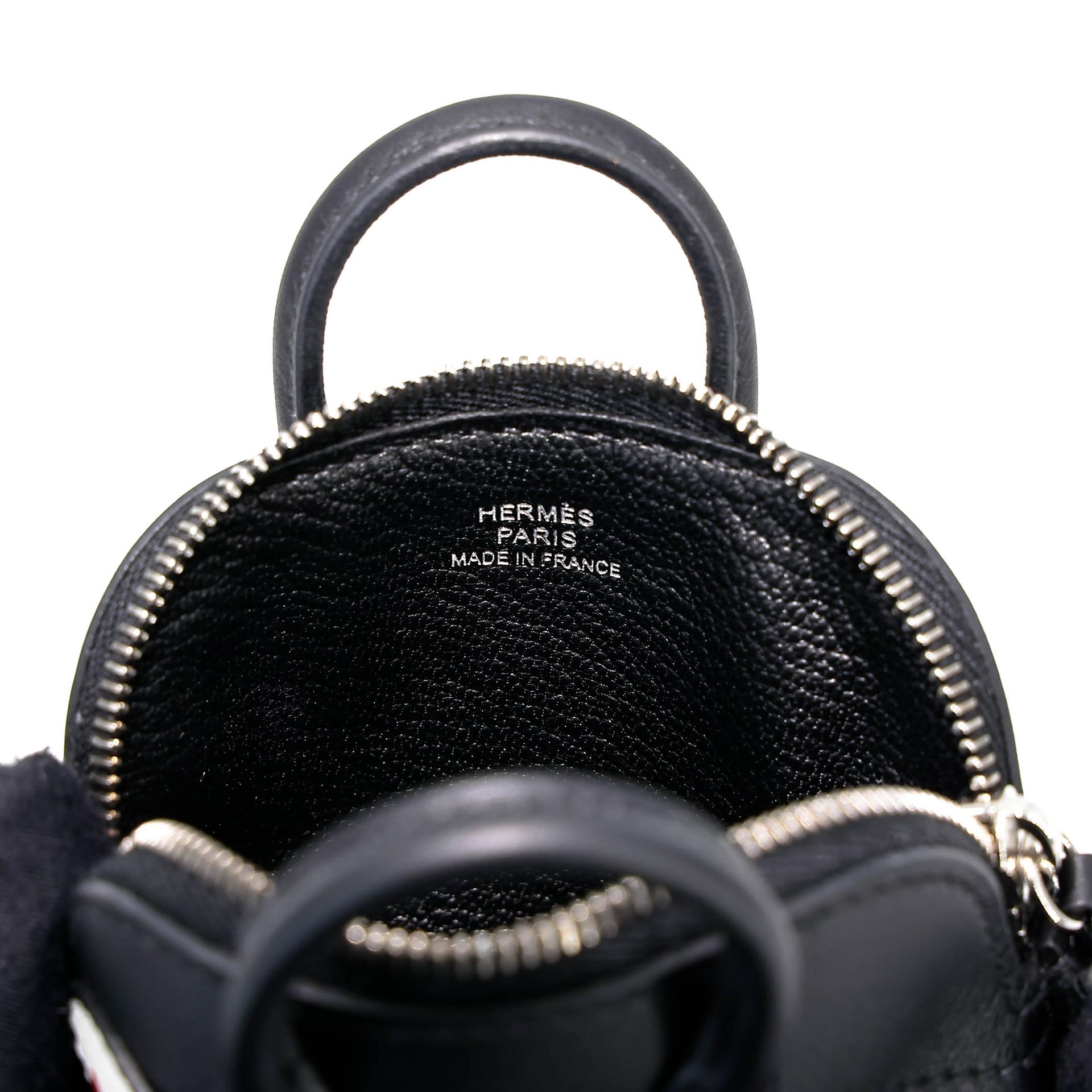 Brand New ( Rank N ) HERMÈS Bolide Shark charm Noir (89) Swift Palladium hardware W (2024) - 12