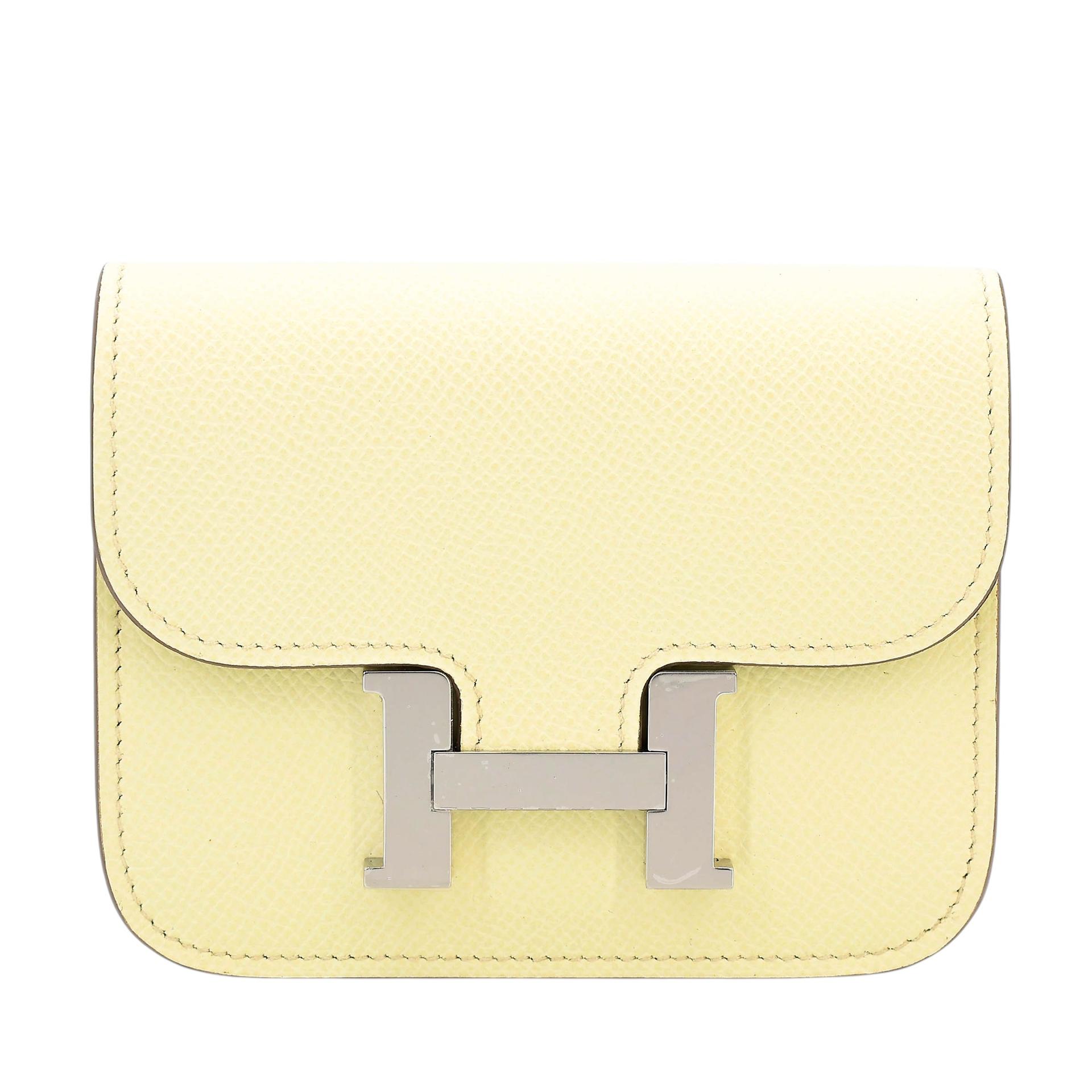 全新 HERMÈS 爱马仕 Constance Slim 钱包 i8 米尔顿黄 Jaune milton色 Epsom皮 银扣 K刻 2025年 - 1