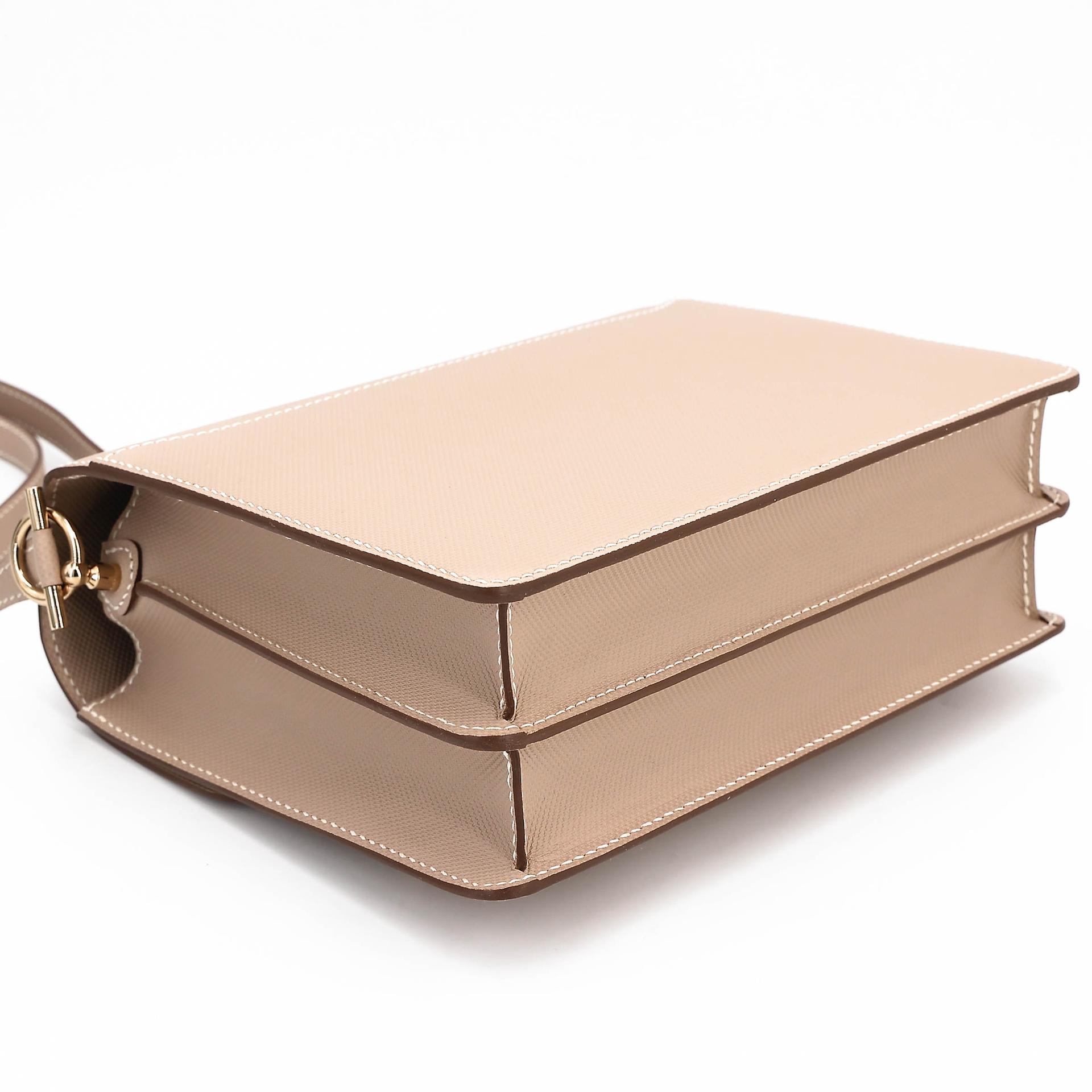 Unused ( Rank NS ) HERMÈS Roulis 23 Argile (1F) Grain d`H Permabrass hardware Square Q (2013) - 7