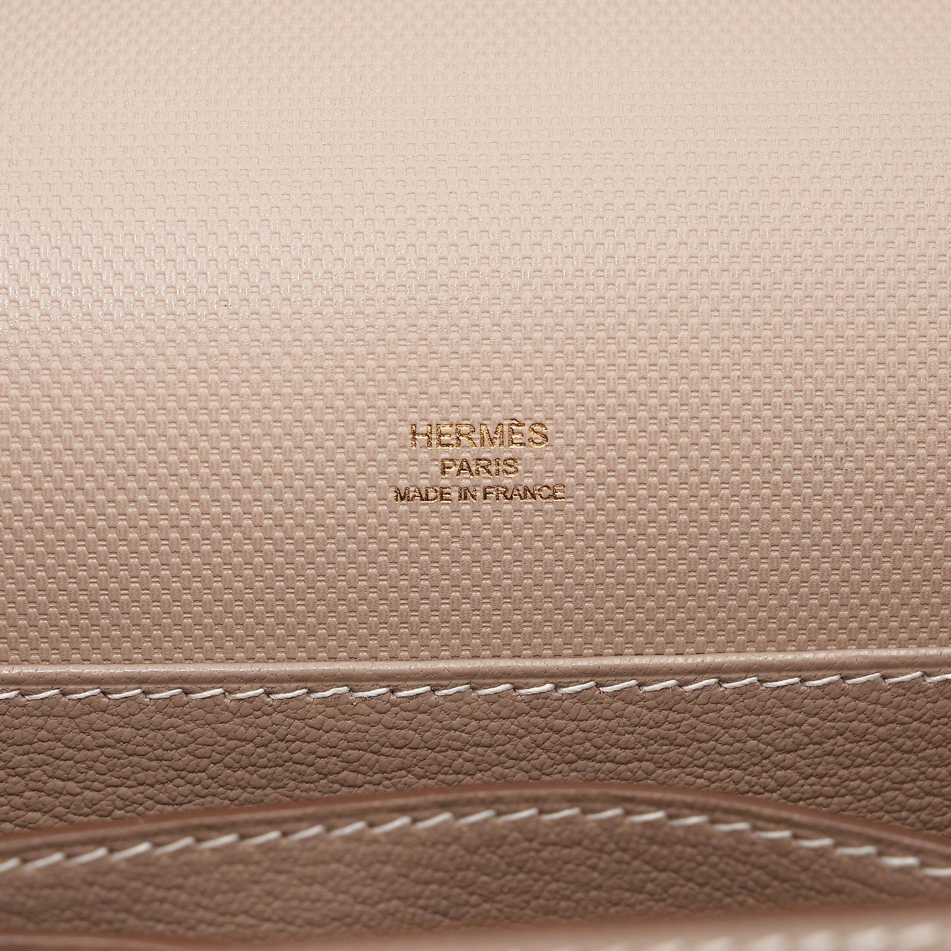 Unused ( Rank NS ) HERMÈS Roulis 23 Argile (1F) Grain d`H Permabrass hardware Square Q (2013) - 12
