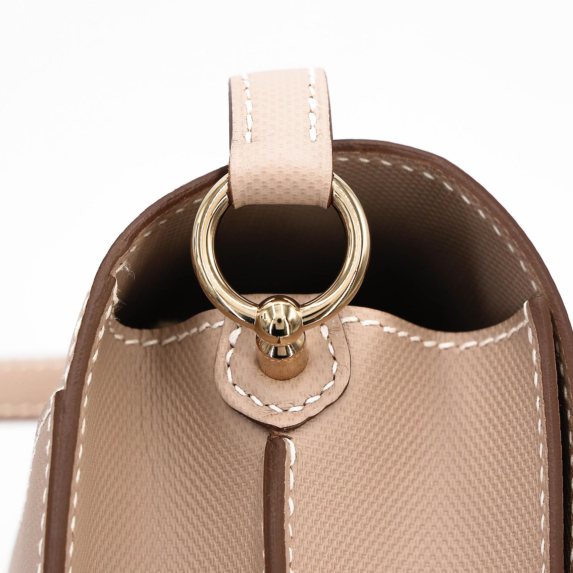 Unused ( Rank NS ) HERMÈS Roulis 23 Argile (1F) Grain d`H Permabrass hardware Square Q (2013) - 8