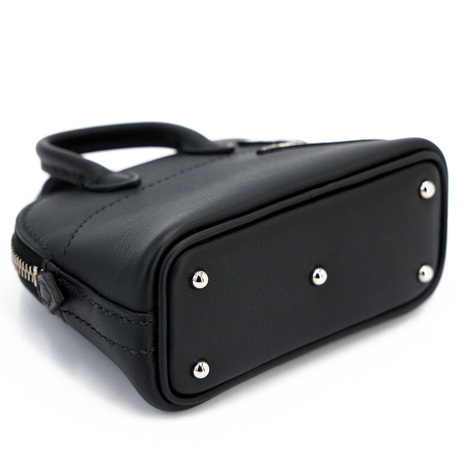Brand New ( Rank N ) HERMÈS Bolide Shark charm Noir (89) Swift Palladium hardware W (2024) - 9