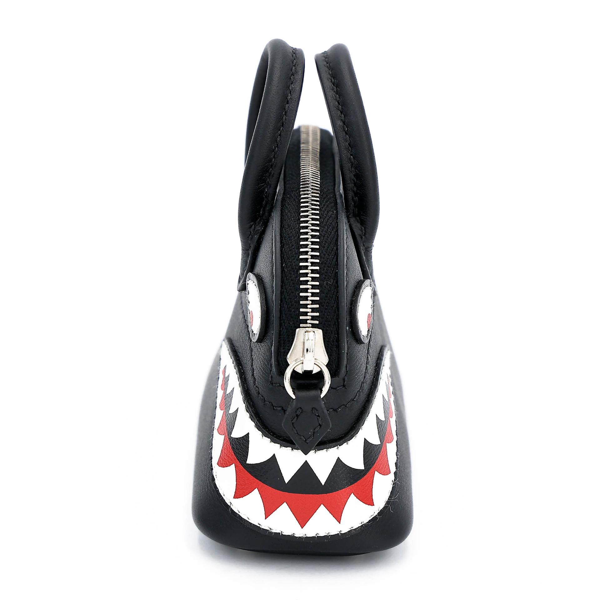 Brand New ( Rank N ) HERMÈS Bolide Shark charm Noir (89) Swift Palladium hardware W (2024) - 4
