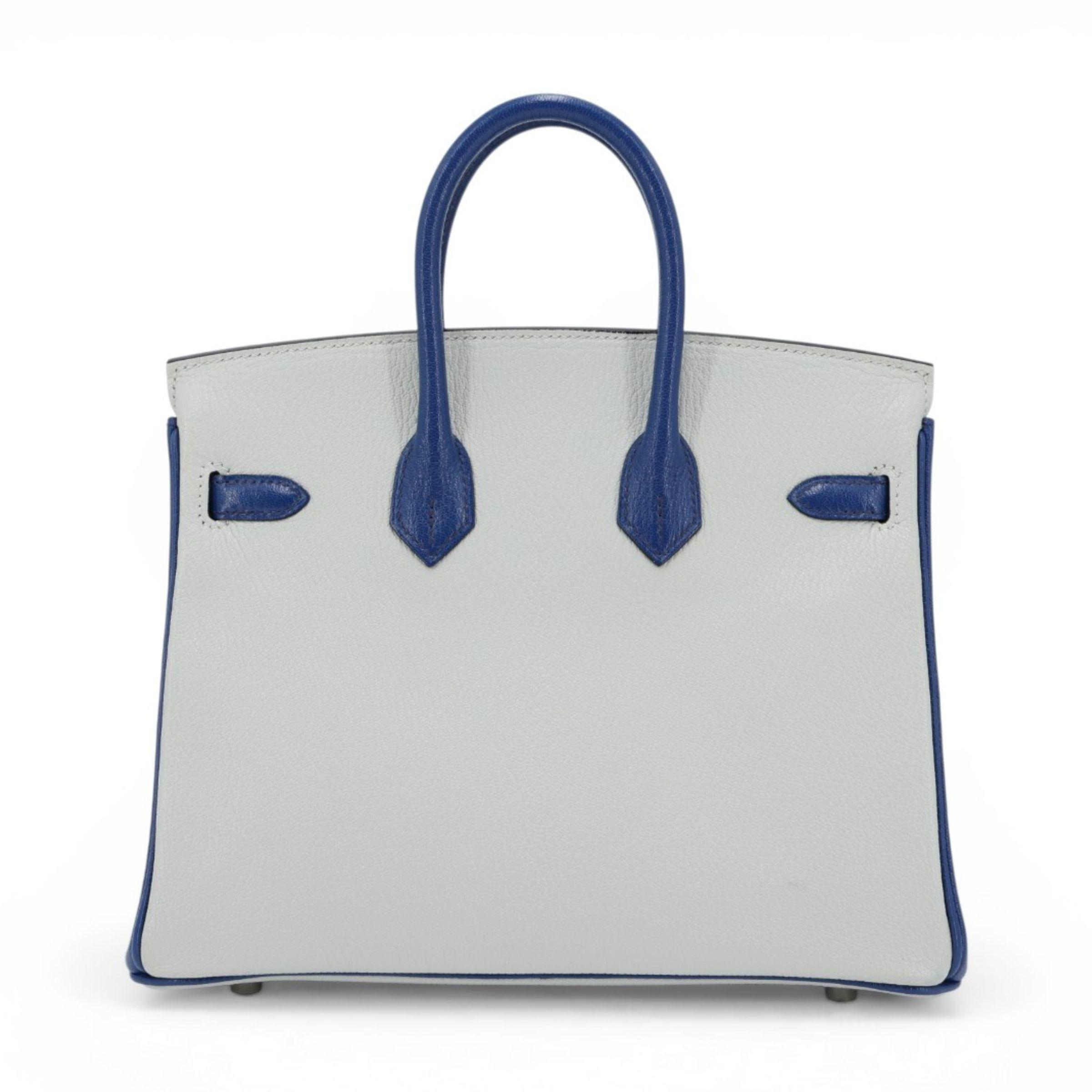 Birkin 25 Bleu Saphir (73) Gris Perle (80)