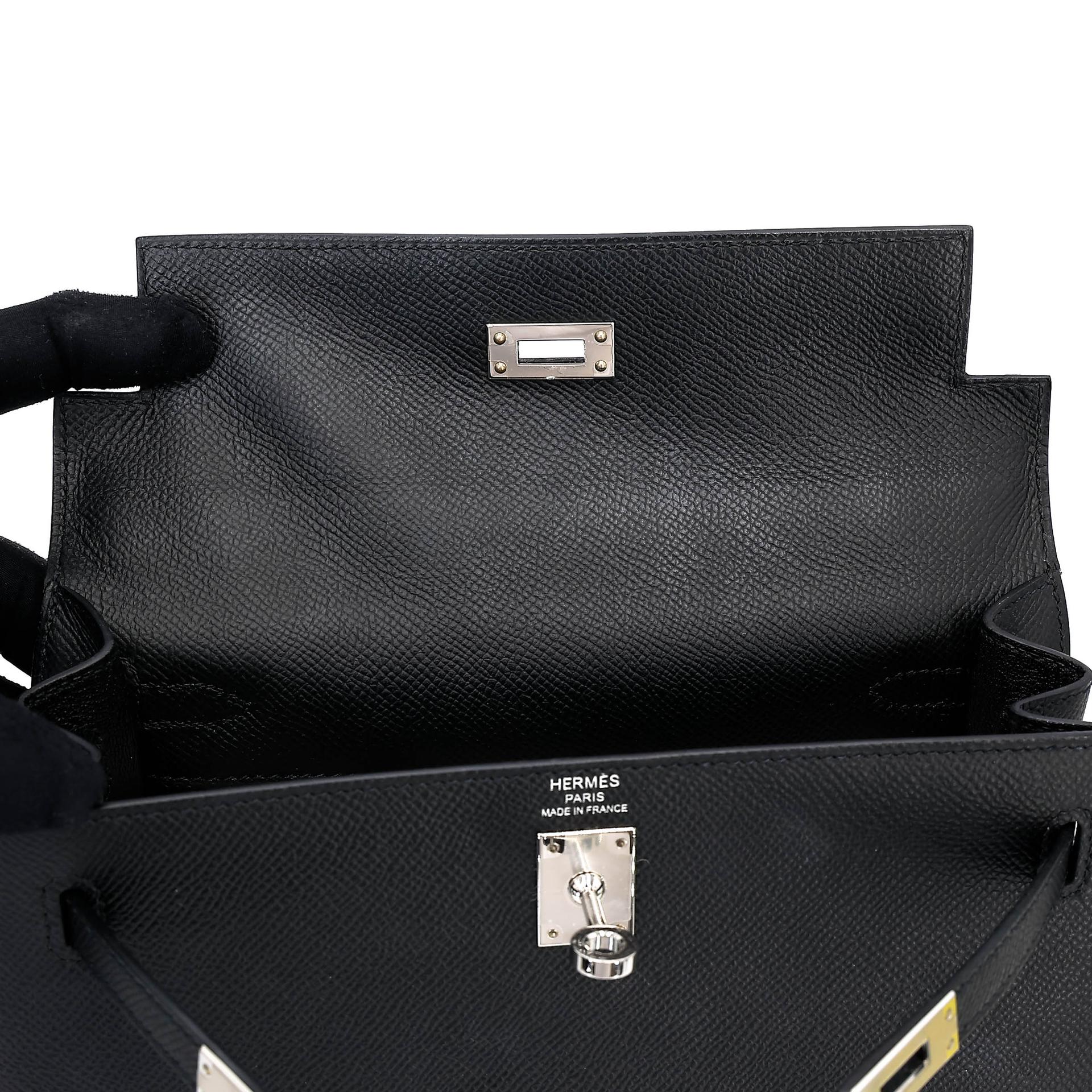 ランク SA HERMÈS エルメス ケリー25 セリエ ブラック (89) エプソン シルバー金具 Z刻印 (2021) - 17