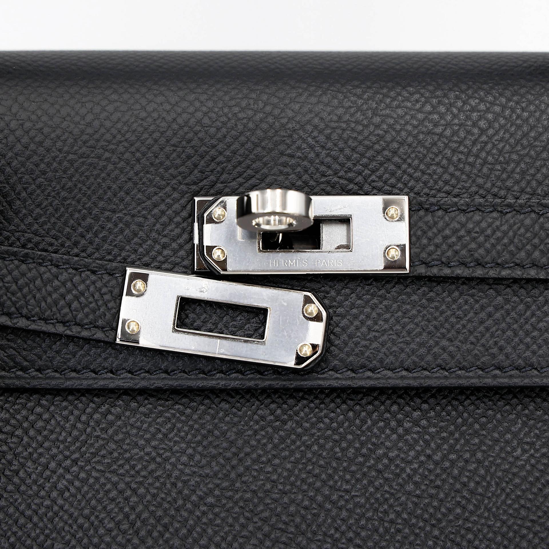 ランク SA HERMÈS エルメス ケリー25 セリエ ブラック (89) エプソン シルバー金具 Z刻印 (2021) - 13