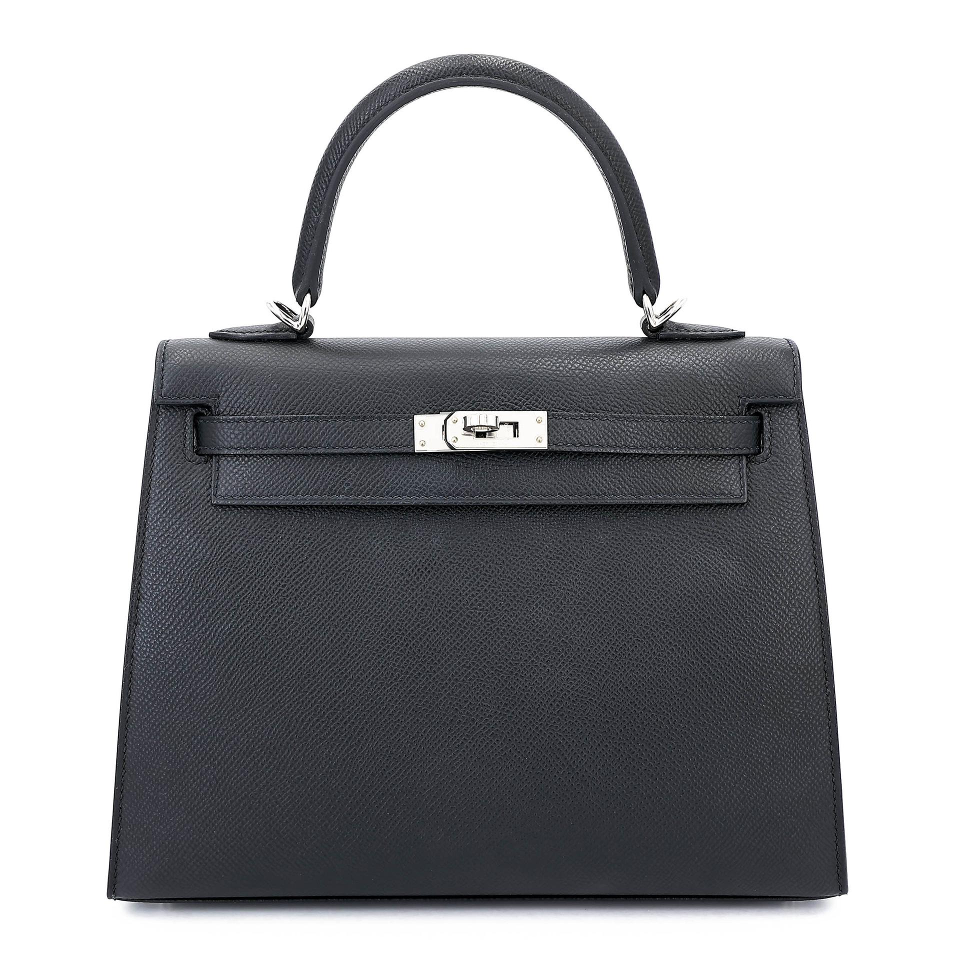 ランク SA HERMÈS エルメス ケリー25 セリエ ブラック (89) エプソン シルバー金具 Z刻印 (2021) - 1