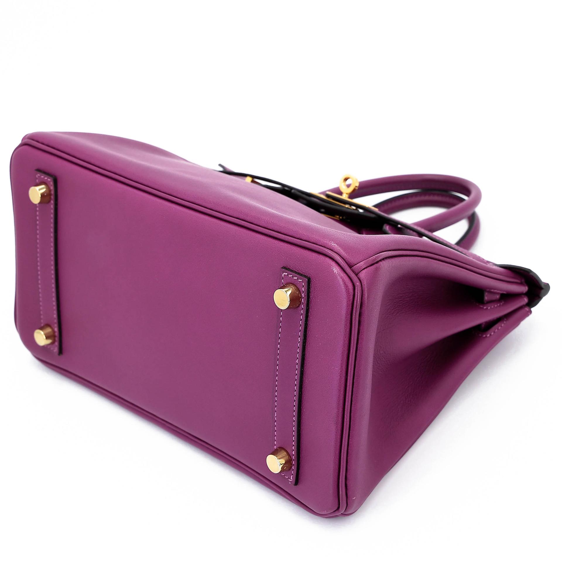 Very Good ( Rank A) HERMÈS Birkin 25 Anemone (P9) Swift Gold hardware D (2019) - 4