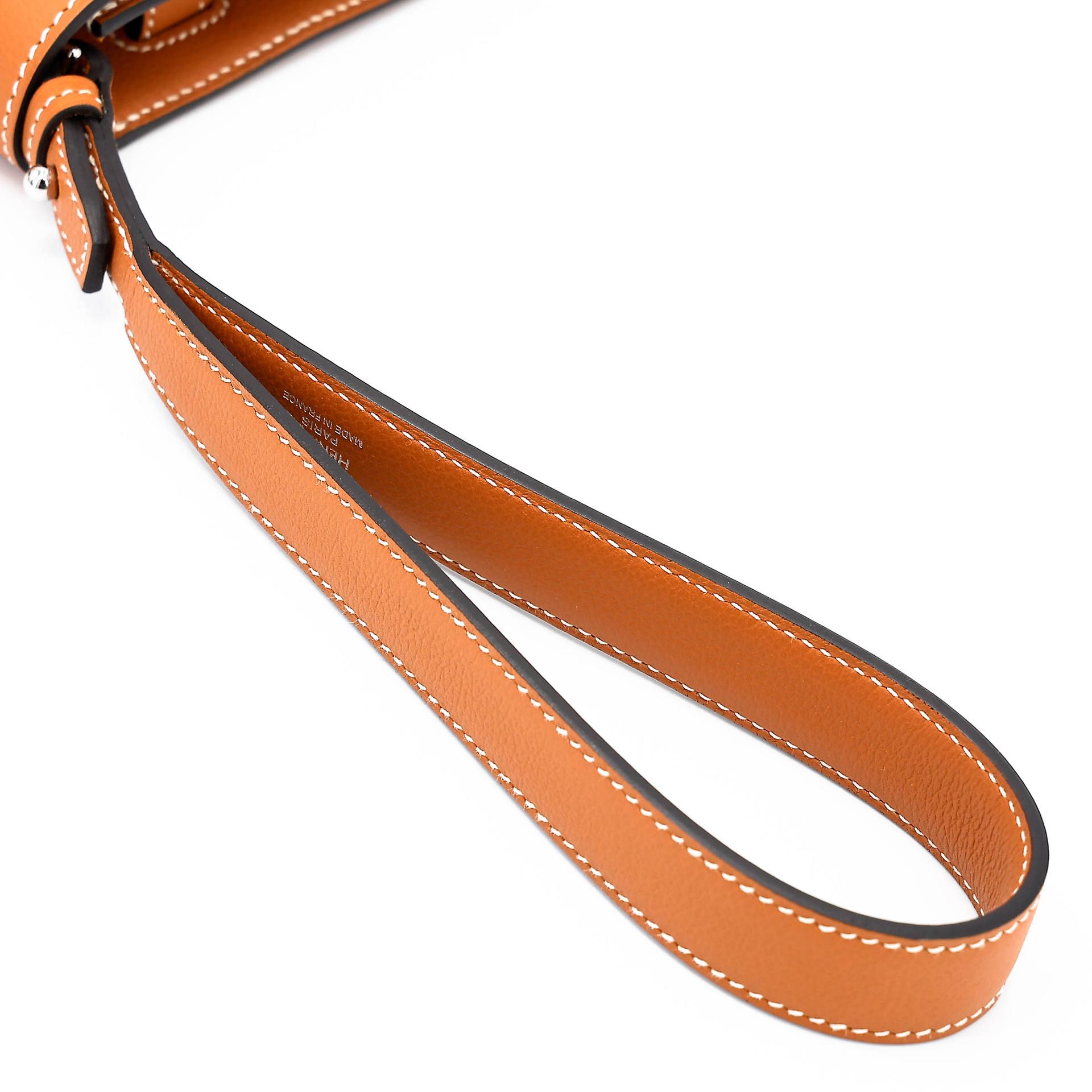 未使用保存品 HERMÈS 爱马仕 Kelly depeches 25 公文包 1H 太妃金 Toffee Evercolor皮 银扣 Y刻 2020年 - 4