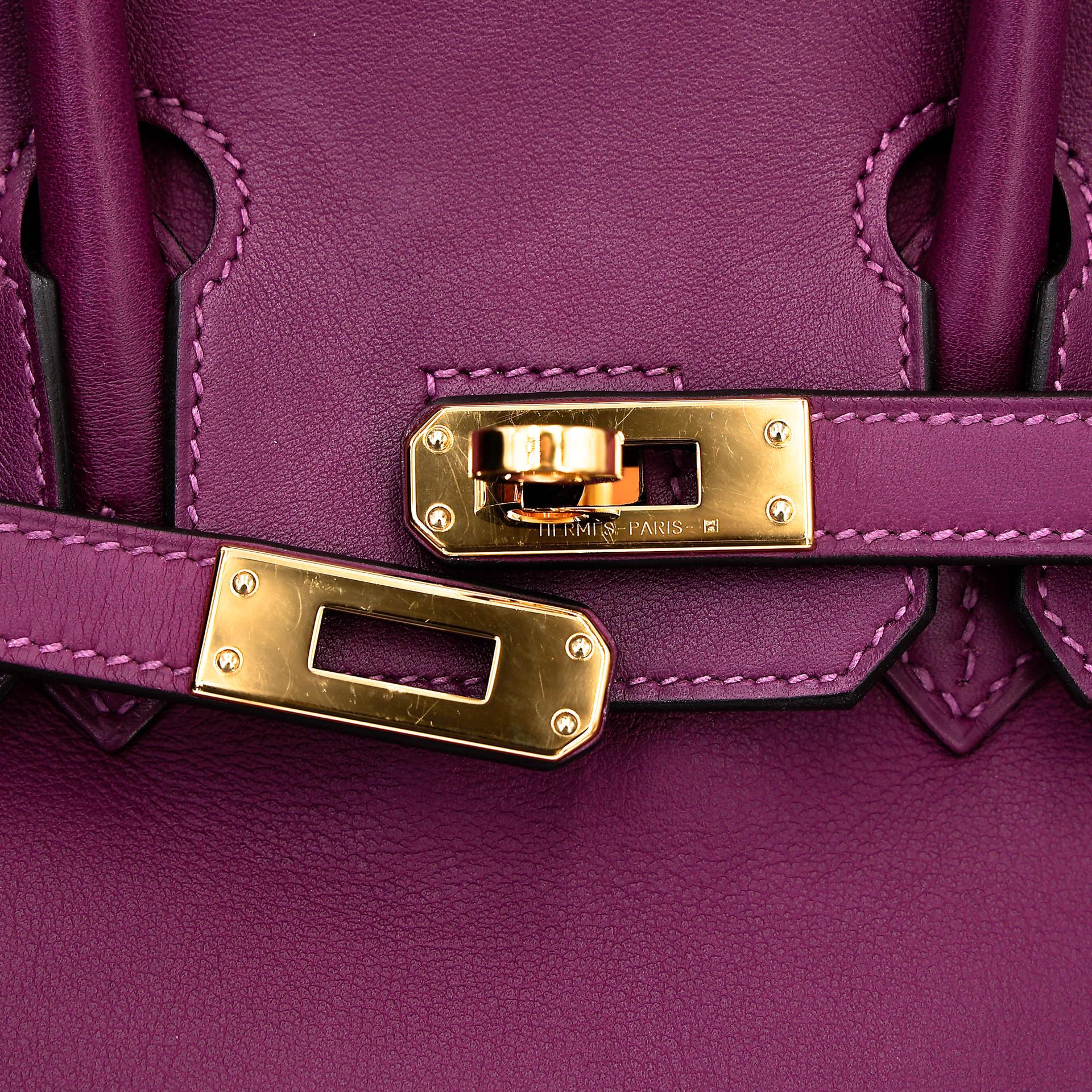 Very Good ( Rank A) HERMÈS Birkin 25 Anemone (P9) Swift Gold hardware D (2019) - 23