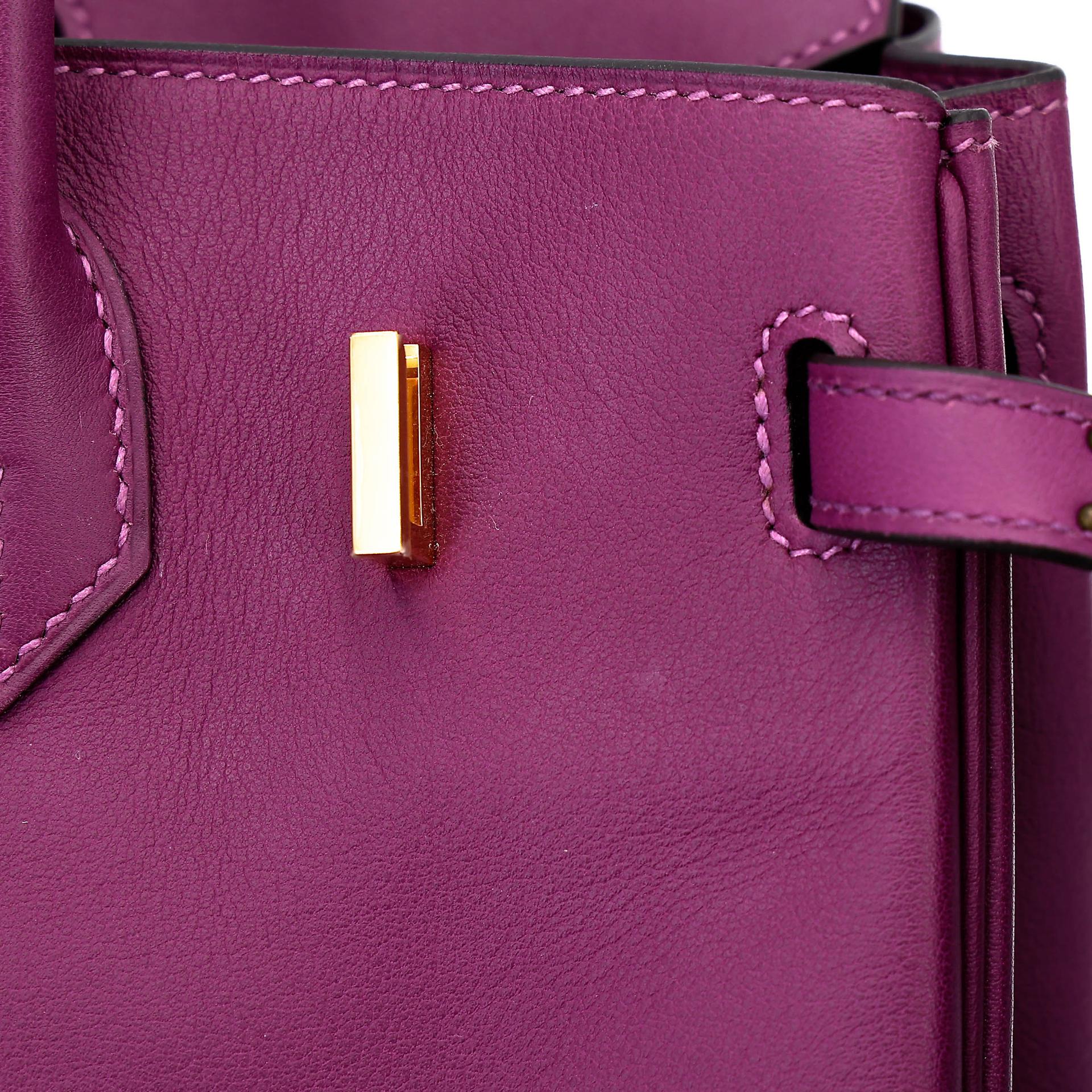 Very Good ( Rank A) HERMÈS Birkin 25 Anemone (P9) Swift Gold hardware D (2019) - 31