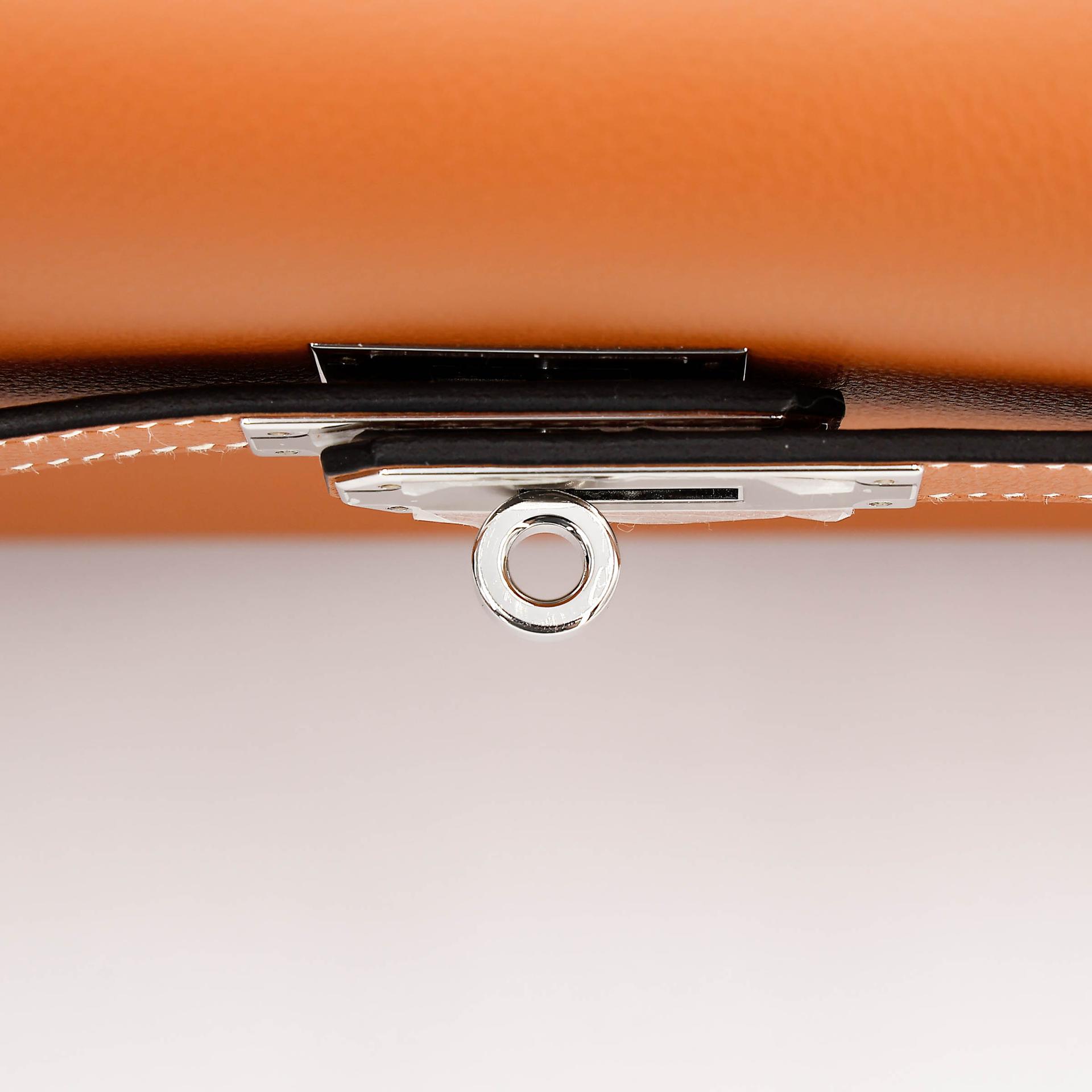 未使用保存品 HERMÈS 爱马仕 Kelly depeches 25 公文包 1H 太妃金 Toffee Evercolor皮 银扣 Y刻 2020年 - 11