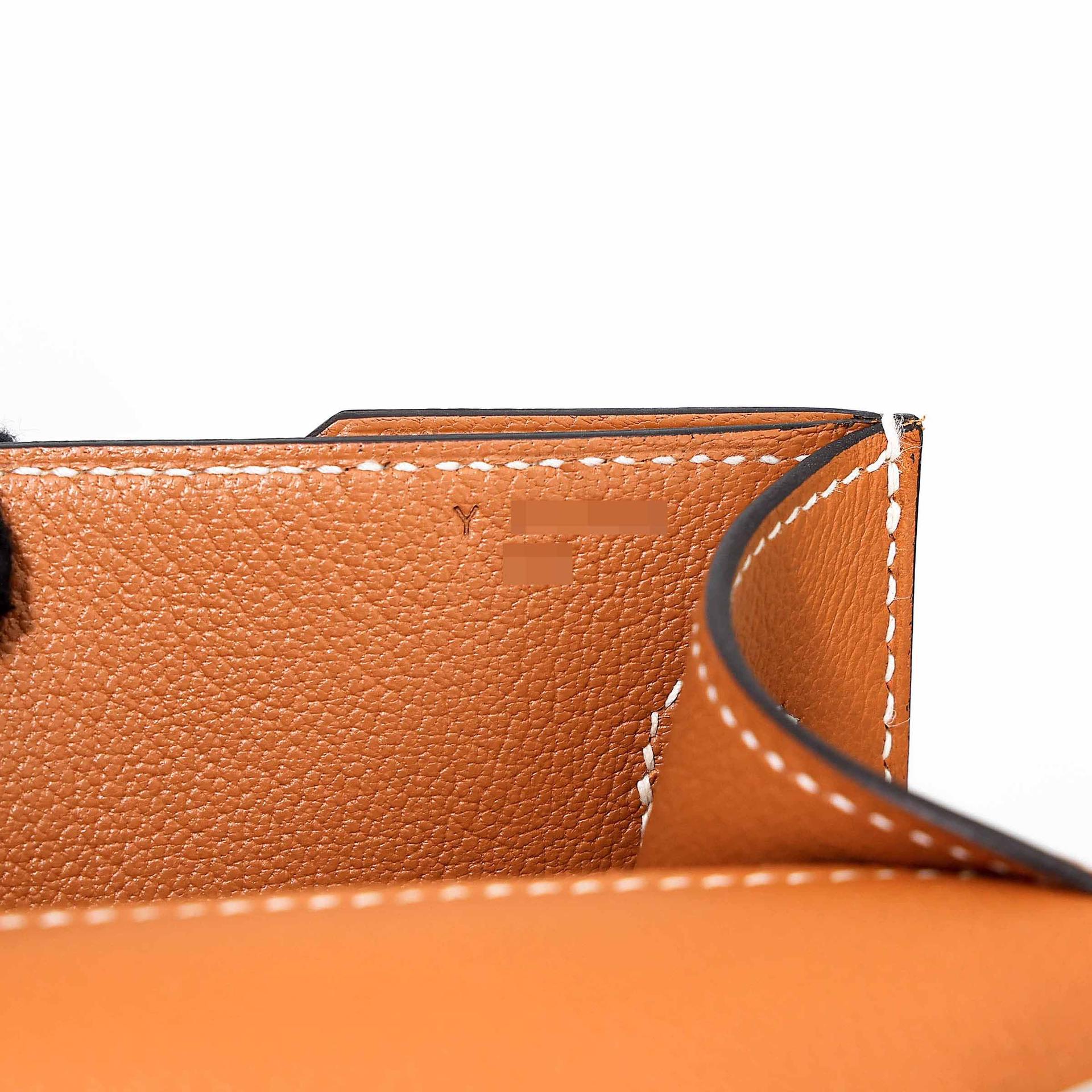 未使用保存品 HERMÈS 爱马仕 Kelly depeches 25 公文包 1H 太妃金 Toffee Evercolor皮 银扣 Y刻 2020年 - 16