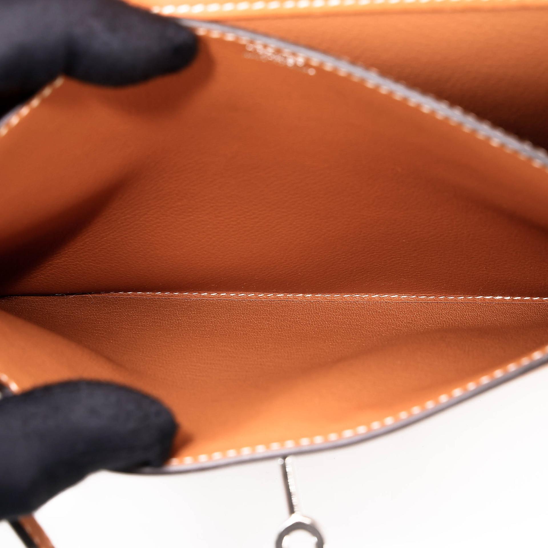 未使用保存品 HERMÈS 爱马仕 Kelly depeches 25 公文包 1H 太妃金 Toffee Evercolor皮 银扣 Y刻 2020年 - 21
